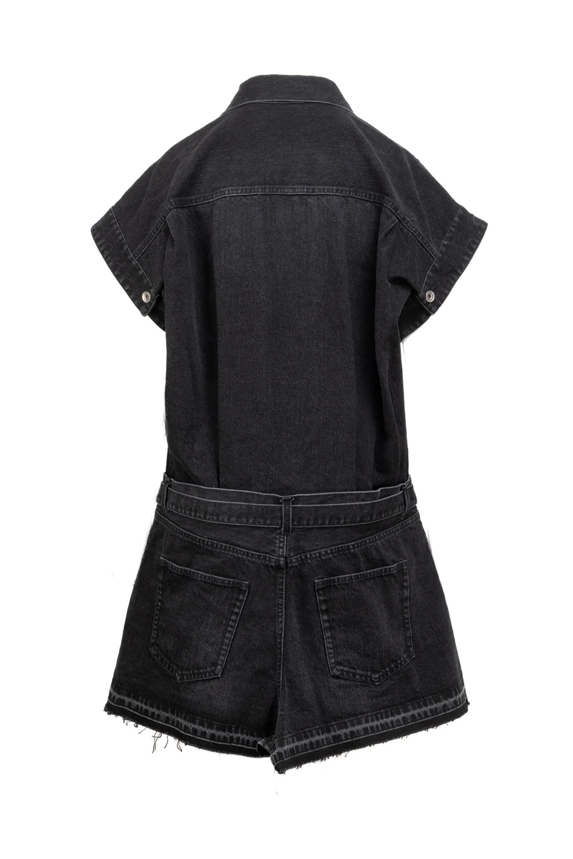 Sacai Size 4 Denim Belted Mini Dress - Image 2