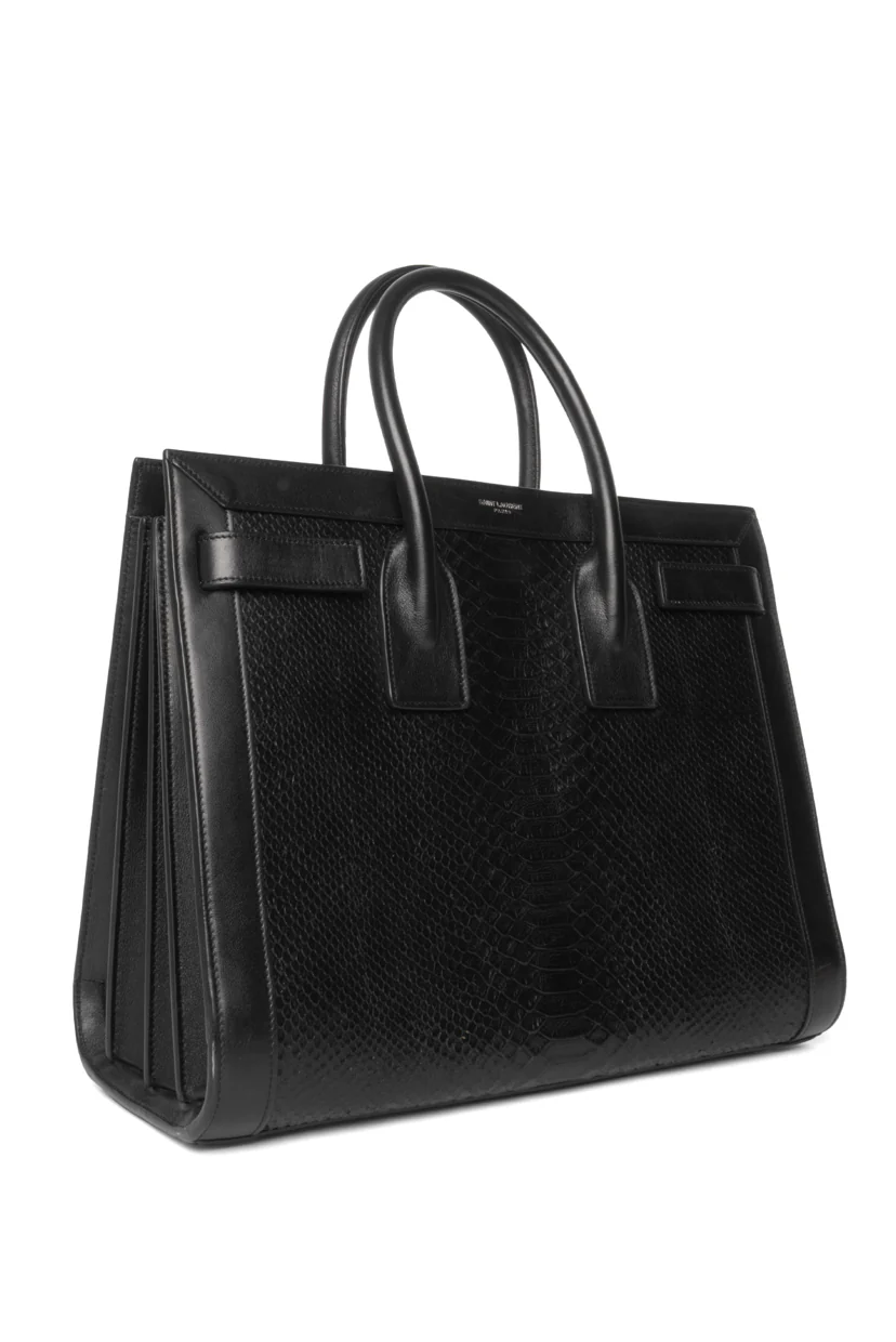 Saint Laurent 2014 Python Calfskin Embossed Small Sac de Jour Tote - Image 2