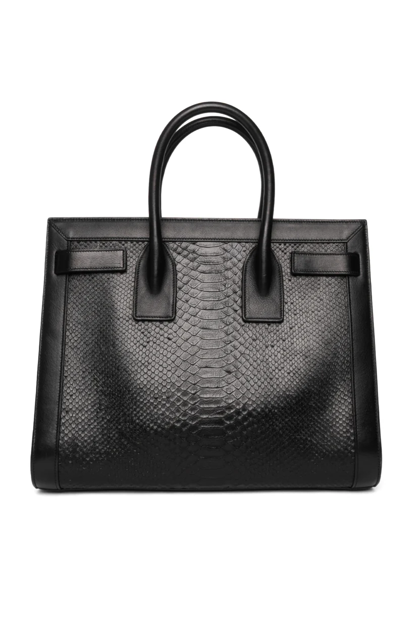 Saint Laurent 2014 Python Calfskin Embossed Small Sac de Jour Tote - Image 3