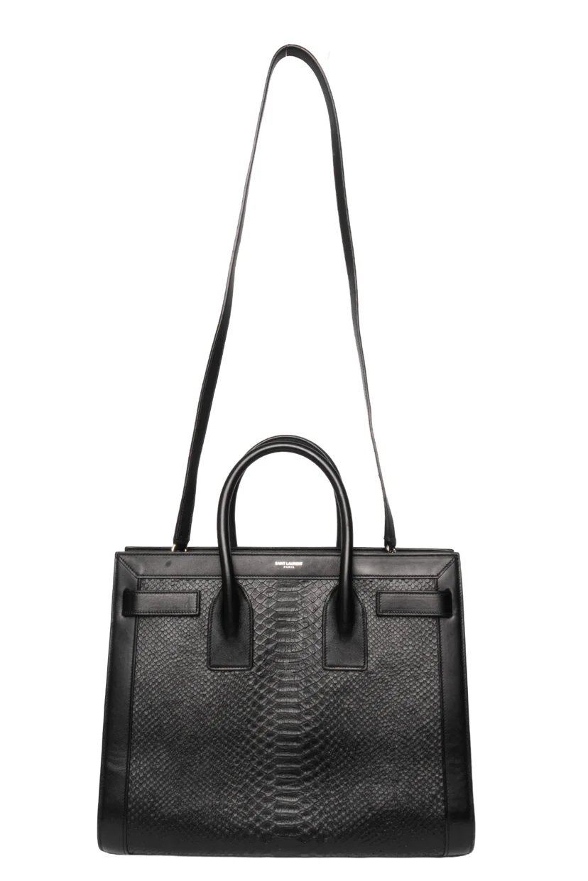 Saint Laurent 2014 Python Calfskin Embossed Small Sac de Jour Tote - Image 5