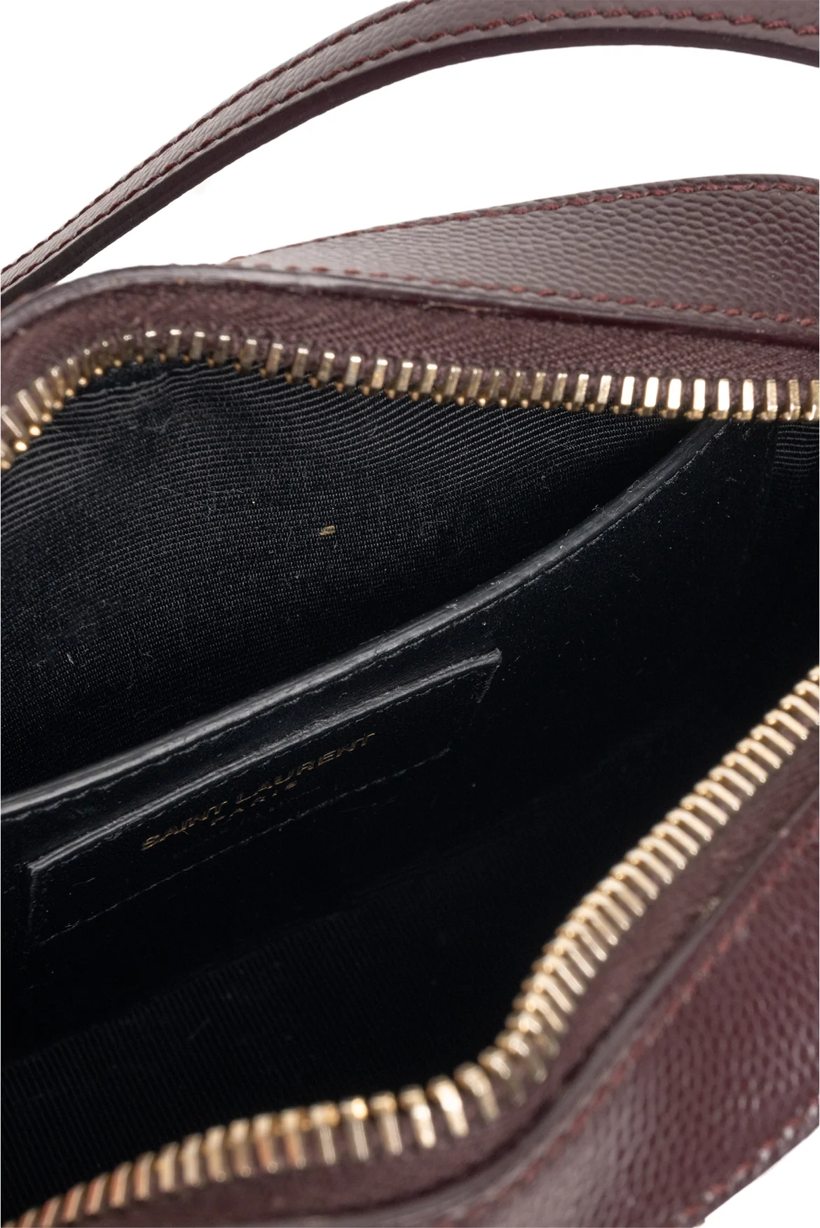 Saint Laurent 2015 Grain Leather Small Classic Monogram Camera Bag - Image 8