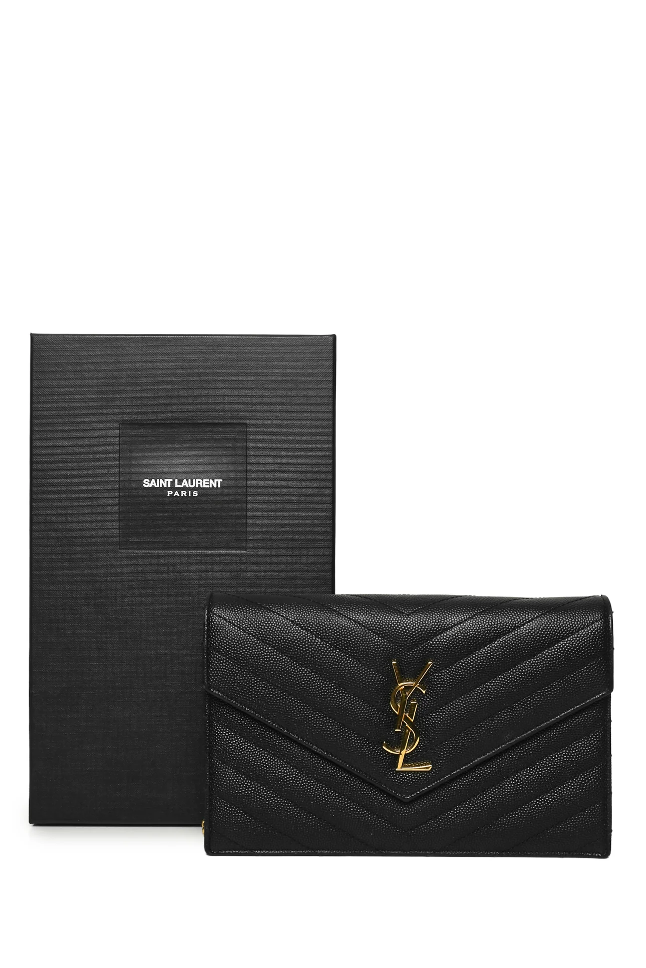 Saint Laurent 2016 Cassandre Envelope Chain Wallet - Image 9