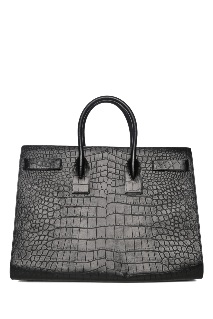 Saint Laurent 2017 Large Croc Embossed Sac De Jour Tote - Image 3