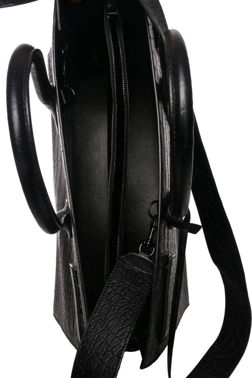 Saint Laurent 2017 Large Croc Embossed Sac De Jour Tote - Image 6