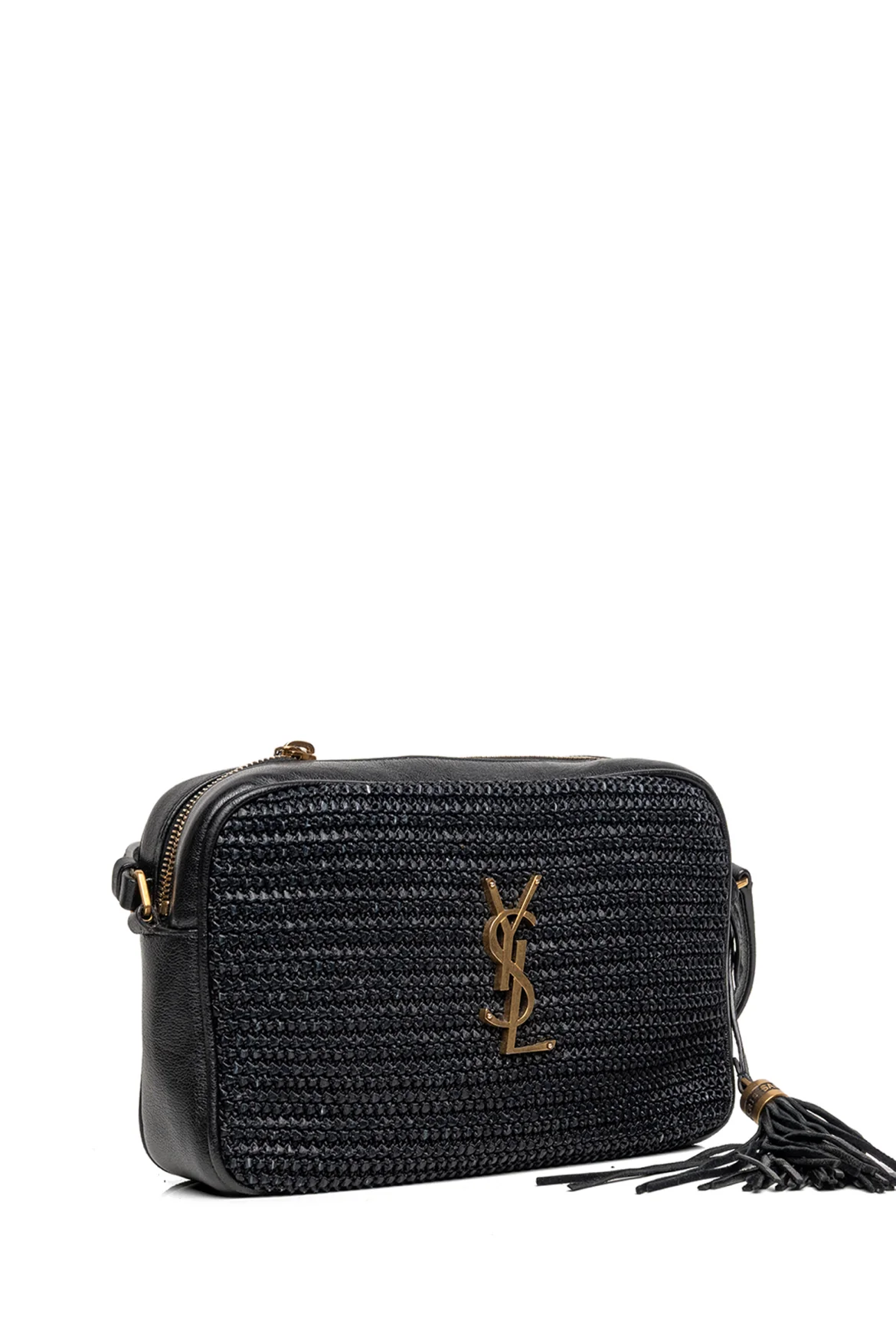 Saint Laurent 2019 Medium Raffia Lou Camera Bag - Image 2