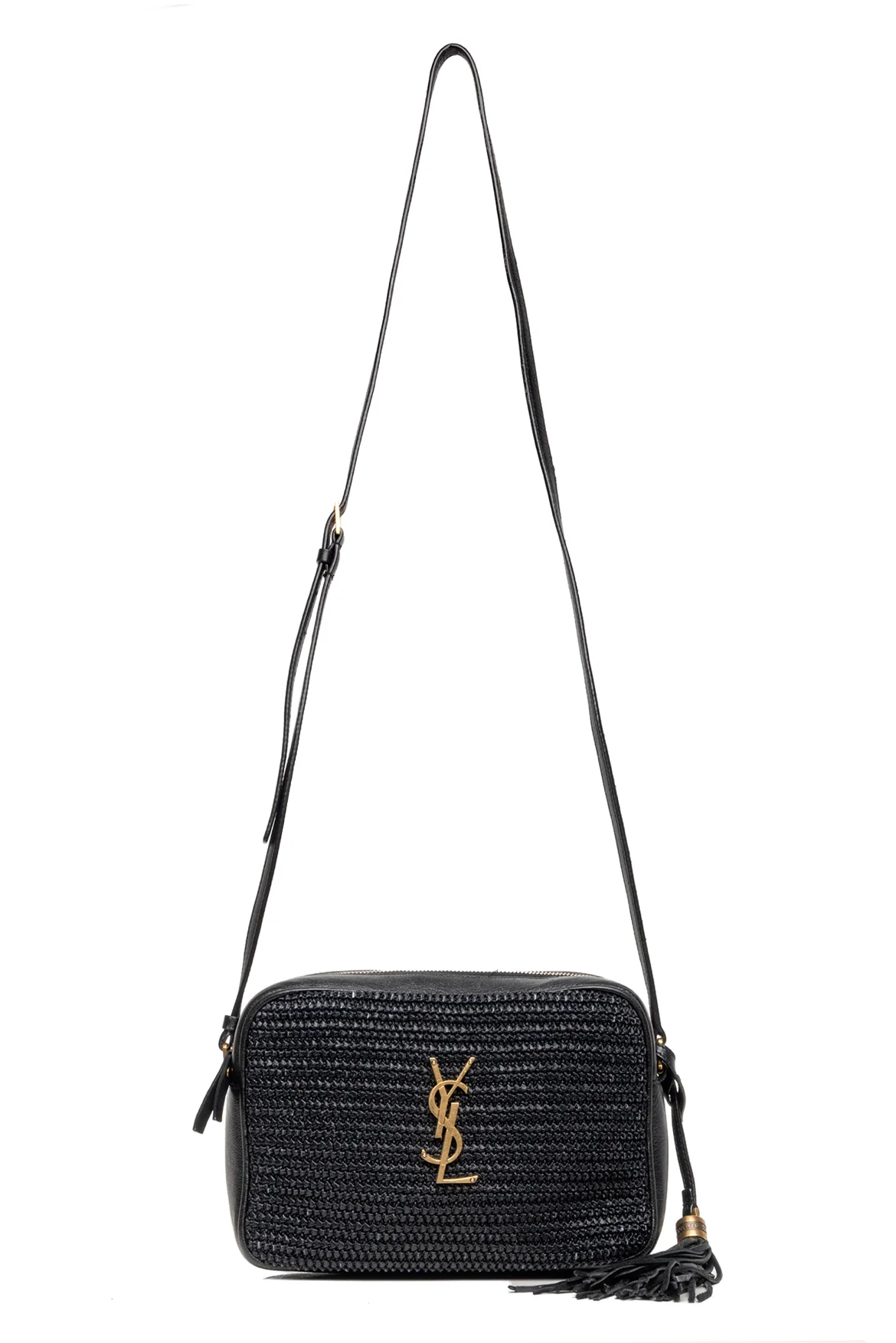 Saint Laurent 2019 Medium Raffia Lou Camera Bag - Image 4