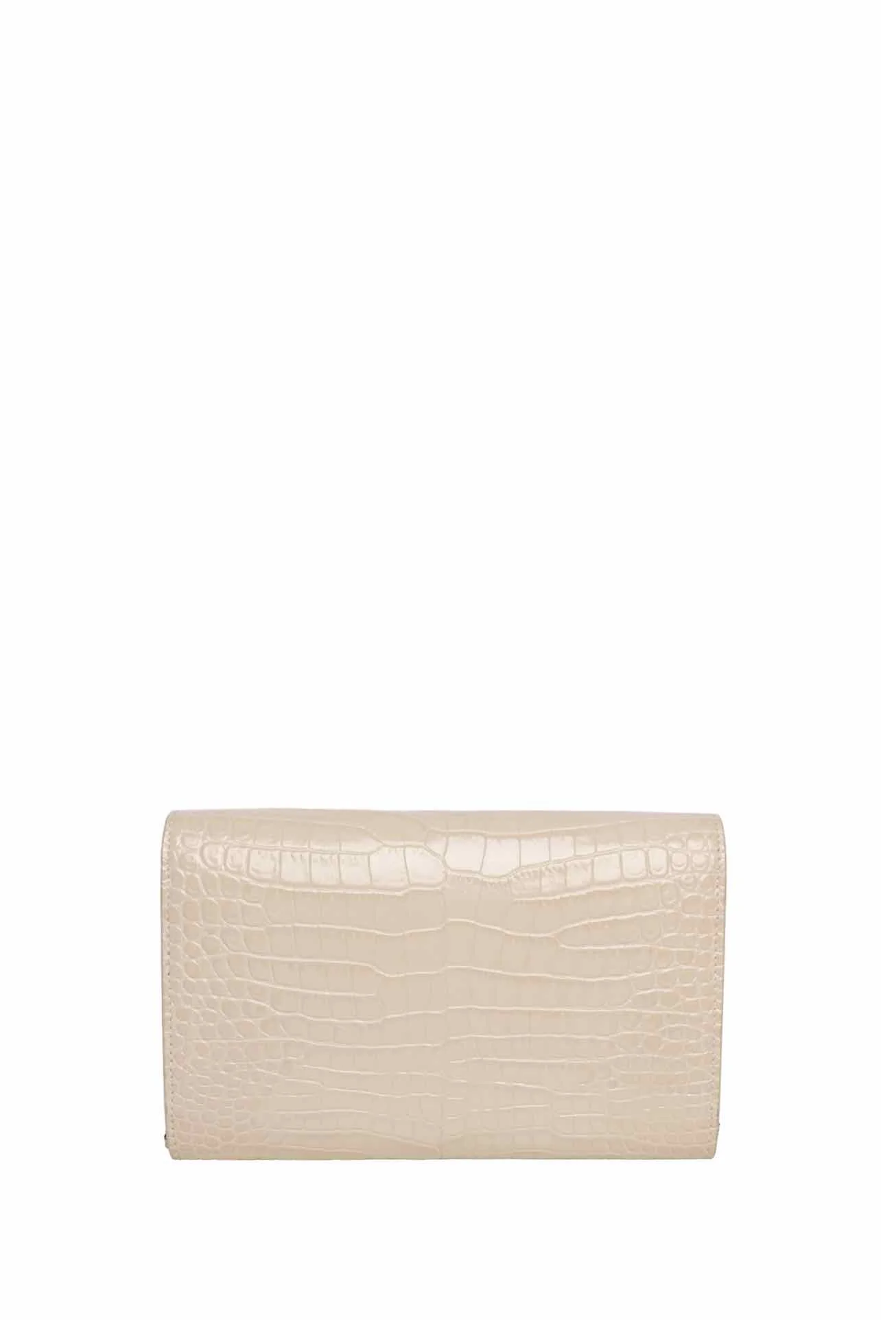 Saint Laurent 2020 Croc Embossed Uptown Chain Wallet Crossbody - Image 3