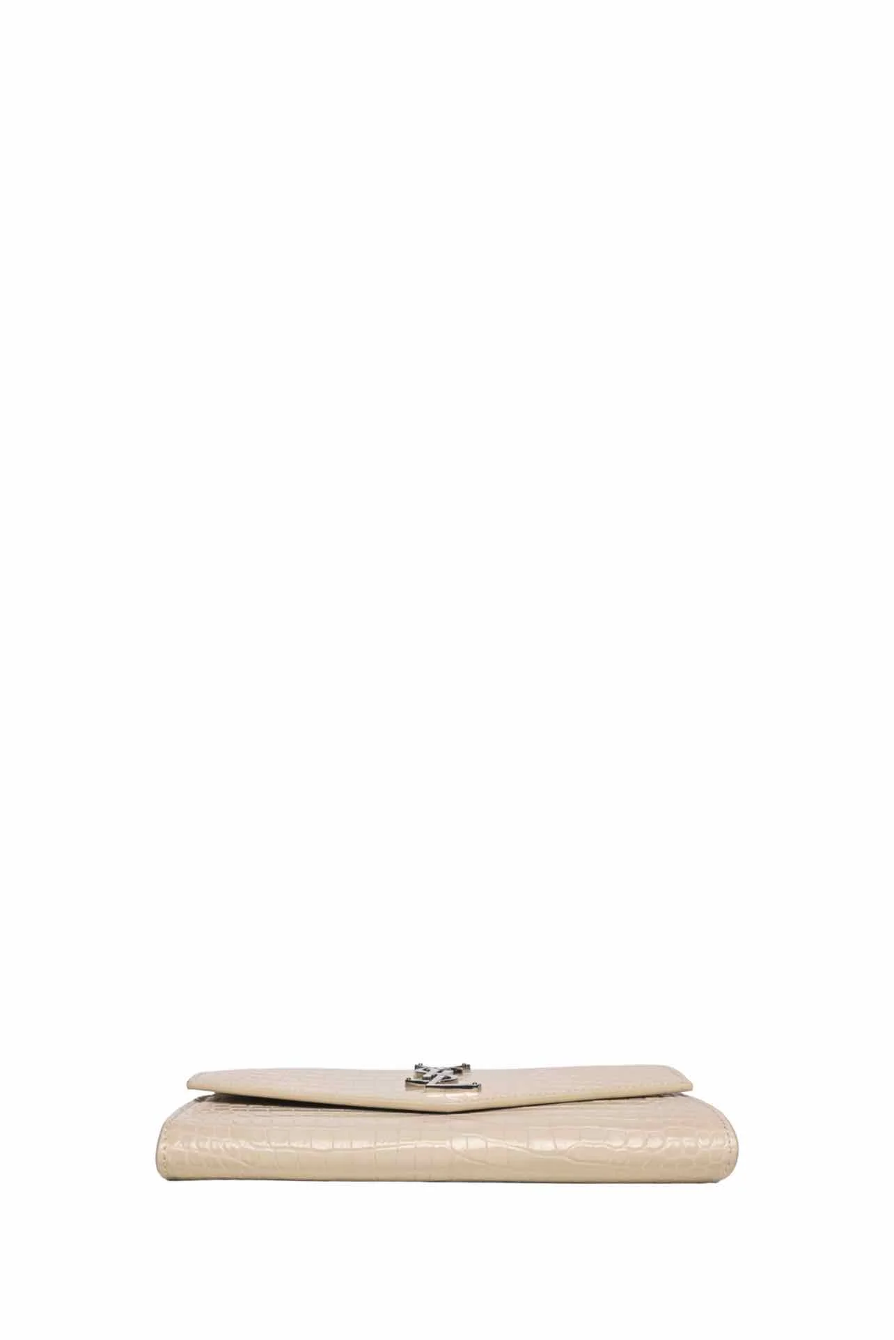 Saint Laurent 2020 Croc Embossed Uptown Chain Wallet Crossbody - Image 4