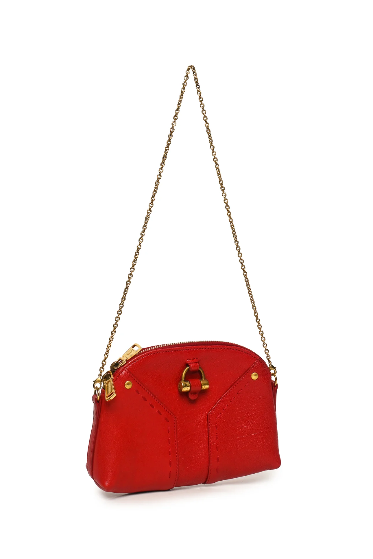 Saint Laurent Calfskin Leather Mini Muse Chain Shoulder Bag - Image 4