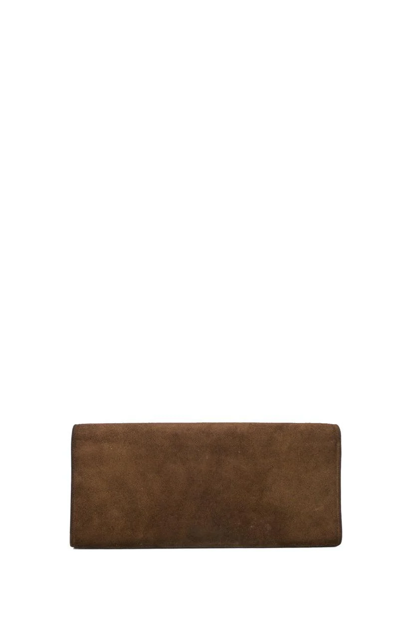 Saint Laurent Cassandre Tassel Suede Clutch - Image 3
