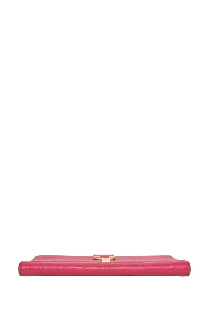 Saint Laurent Coated Canvas Y Ligne Clutch - Image 4