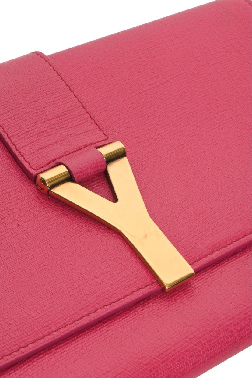 Saint Laurent Coated Canvas Y Ligne Clutch - Image 5