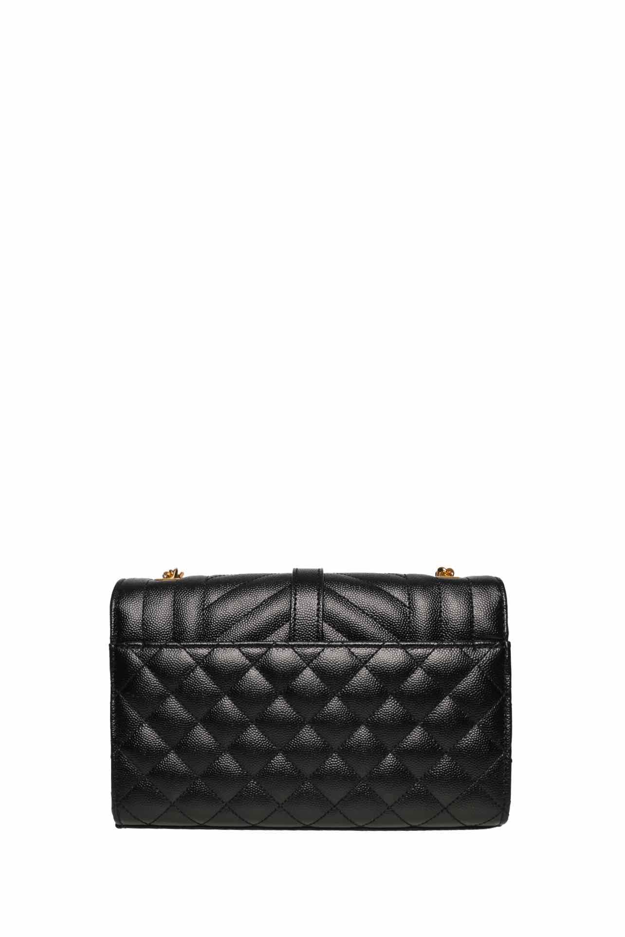 Saint Laurent Grain De Poudre Embossed Leather Small Envelope Shoulder Bag - Image 3