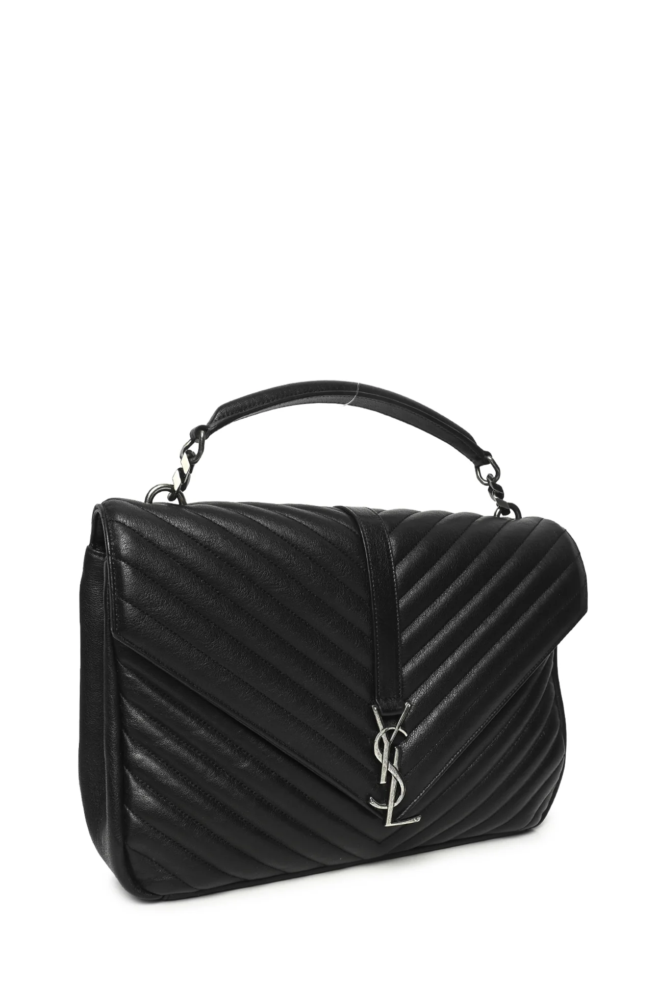 Saint Laurent Large College Quilted Leather Chain Bag - Image 2