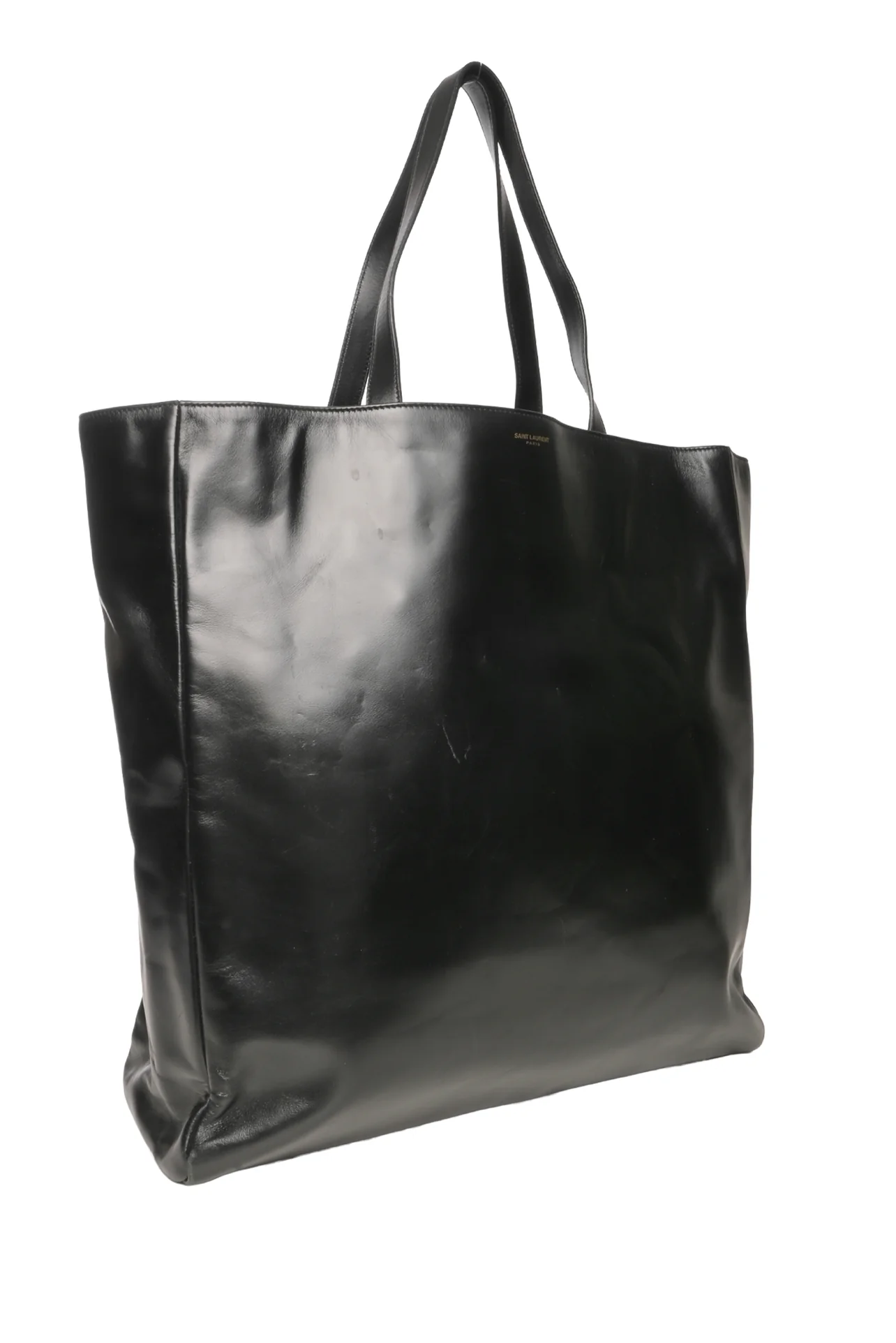 Saint Laurent Leather Shopping Tote - Image 2
