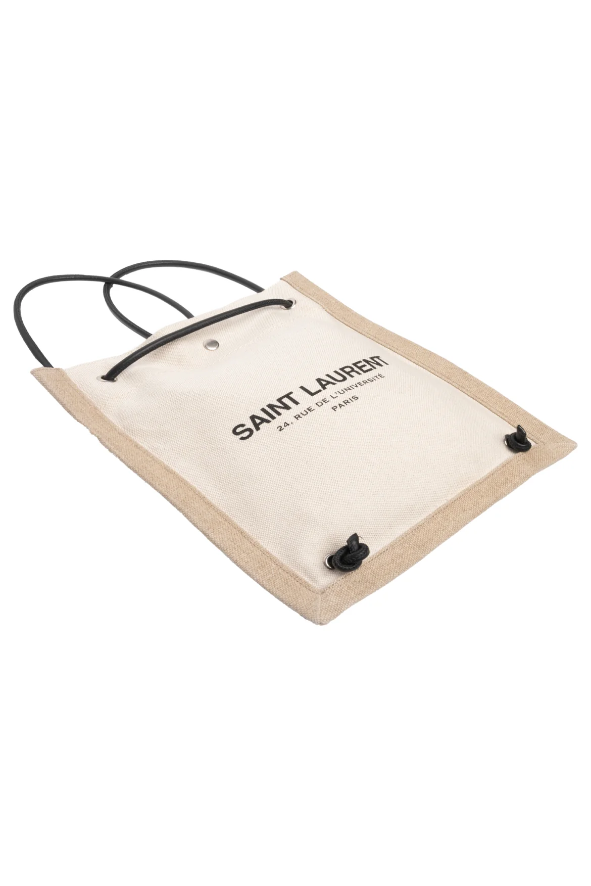 Saint Laurent Linen Calfskin Rive Gauche BackPack Crossbody - Image 2