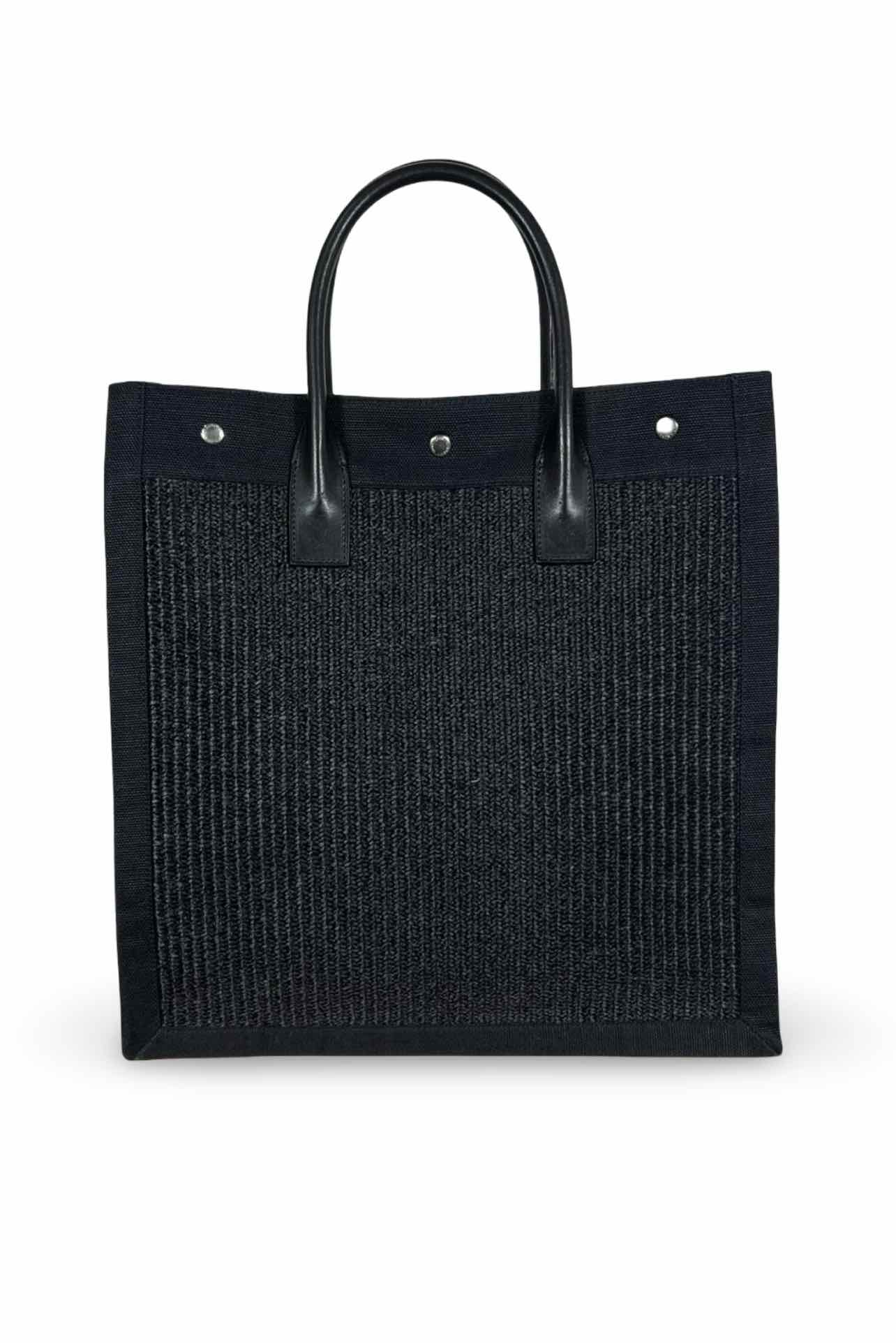 Saint Laurent Rive Gauche Rafia Tote - Image 3