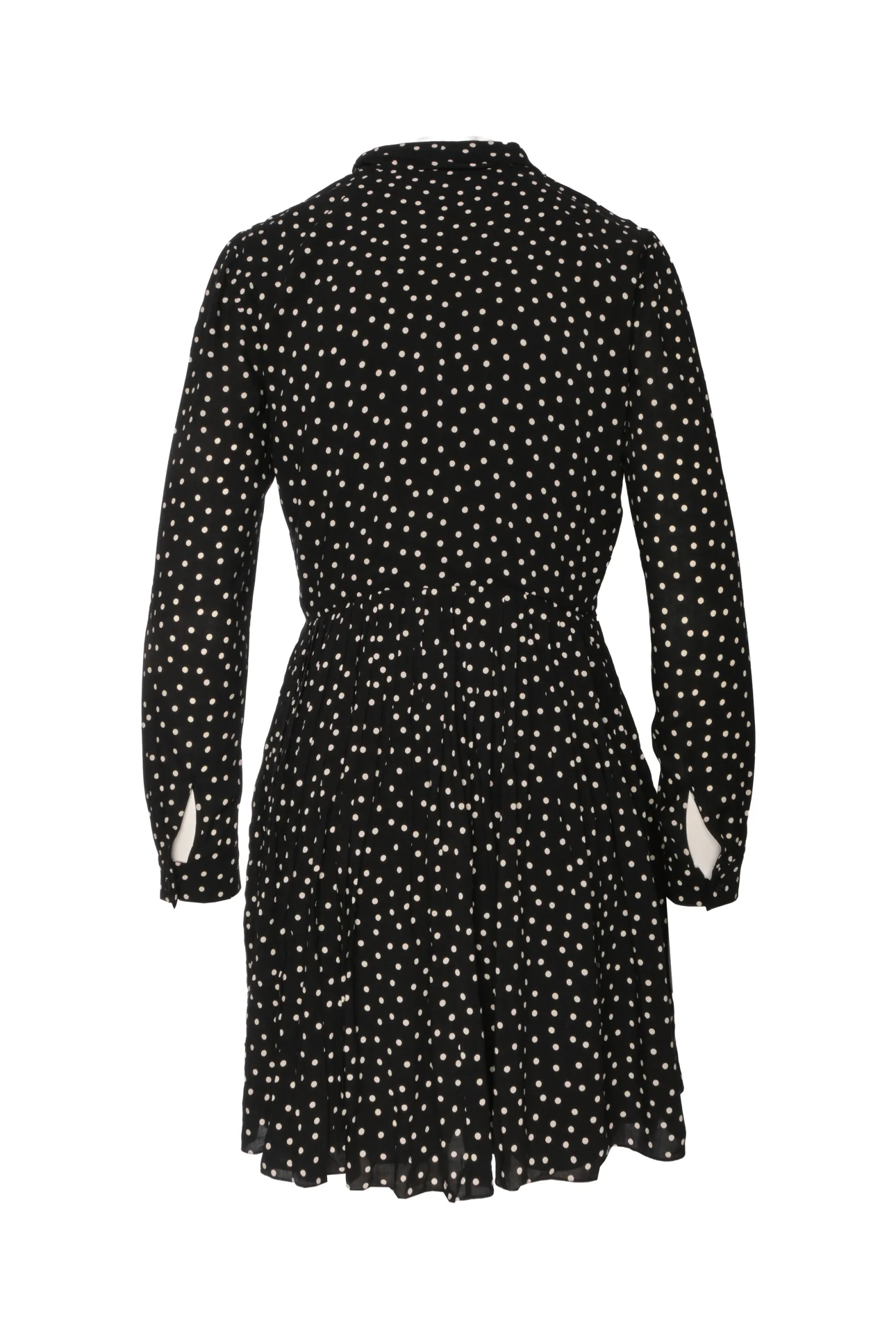 Saint Laurent Size 0 2015 Polkadot Long Sleeve Dress - Image 2
