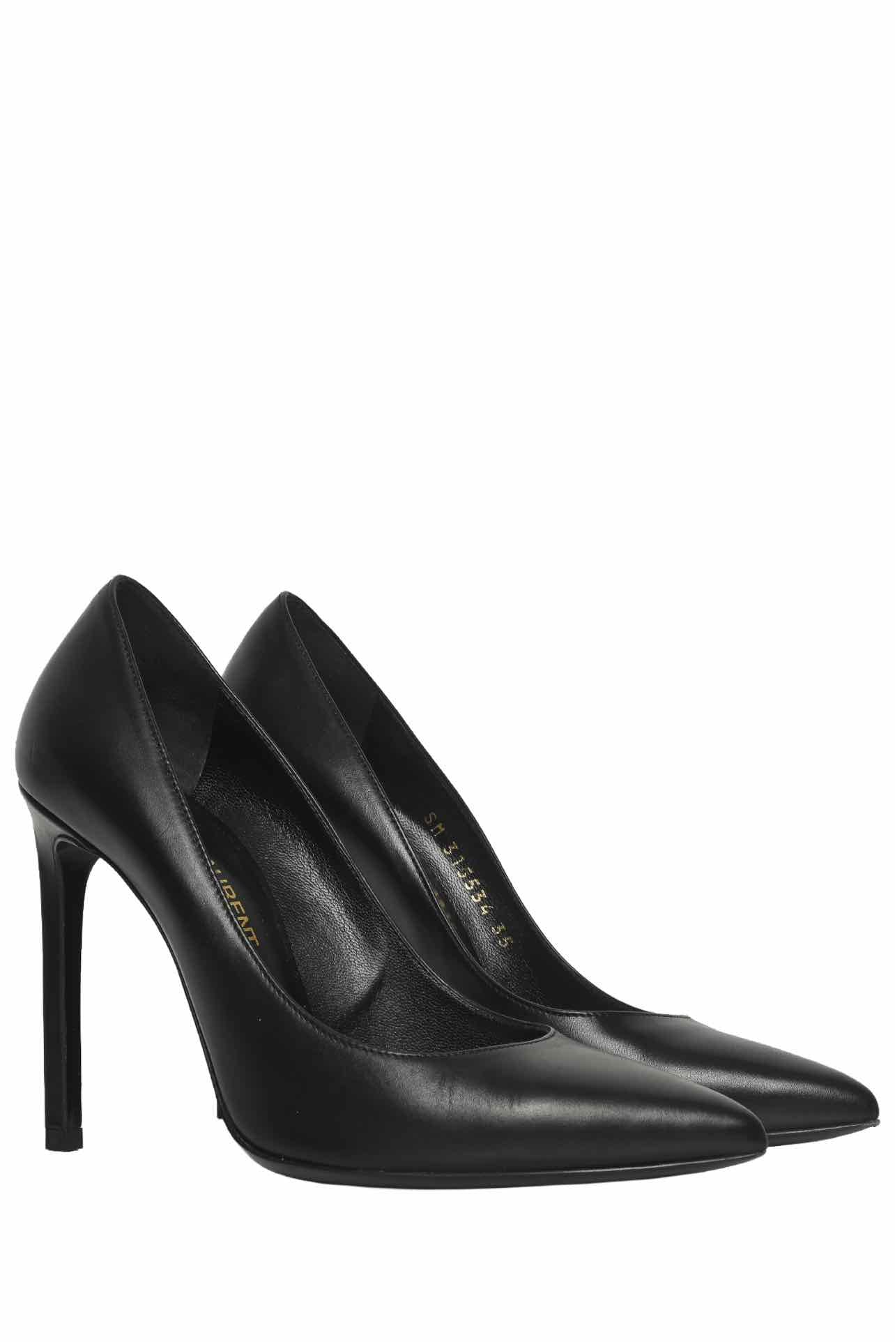 Saint Laurent Size 35 Leather Paris Pumps - Image 2