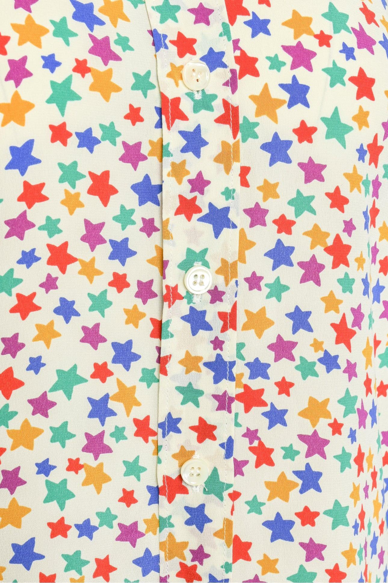 Saint Laurent Size 36 2015 Multi-colour Star Silk Blouse - Image 3