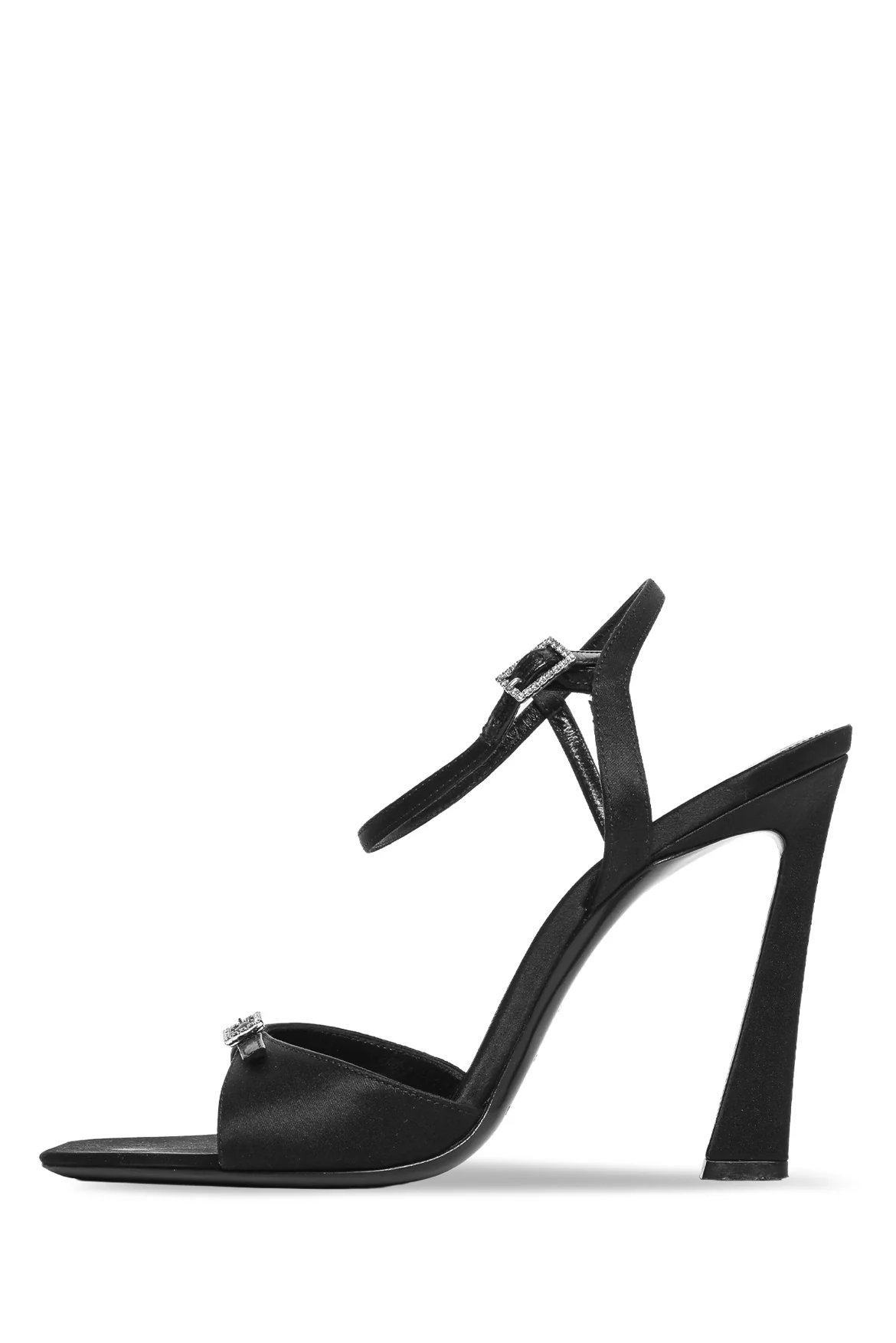 Saint Laurent Size 38.5 Venus 105 Satin Sandals - Image 3
