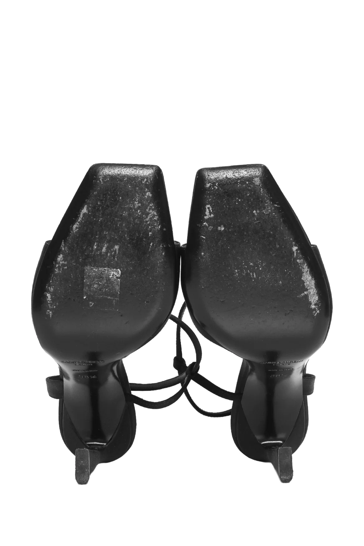 Saint Laurent Size 38.5 Venus 105 Satin Sandals - Image 6
