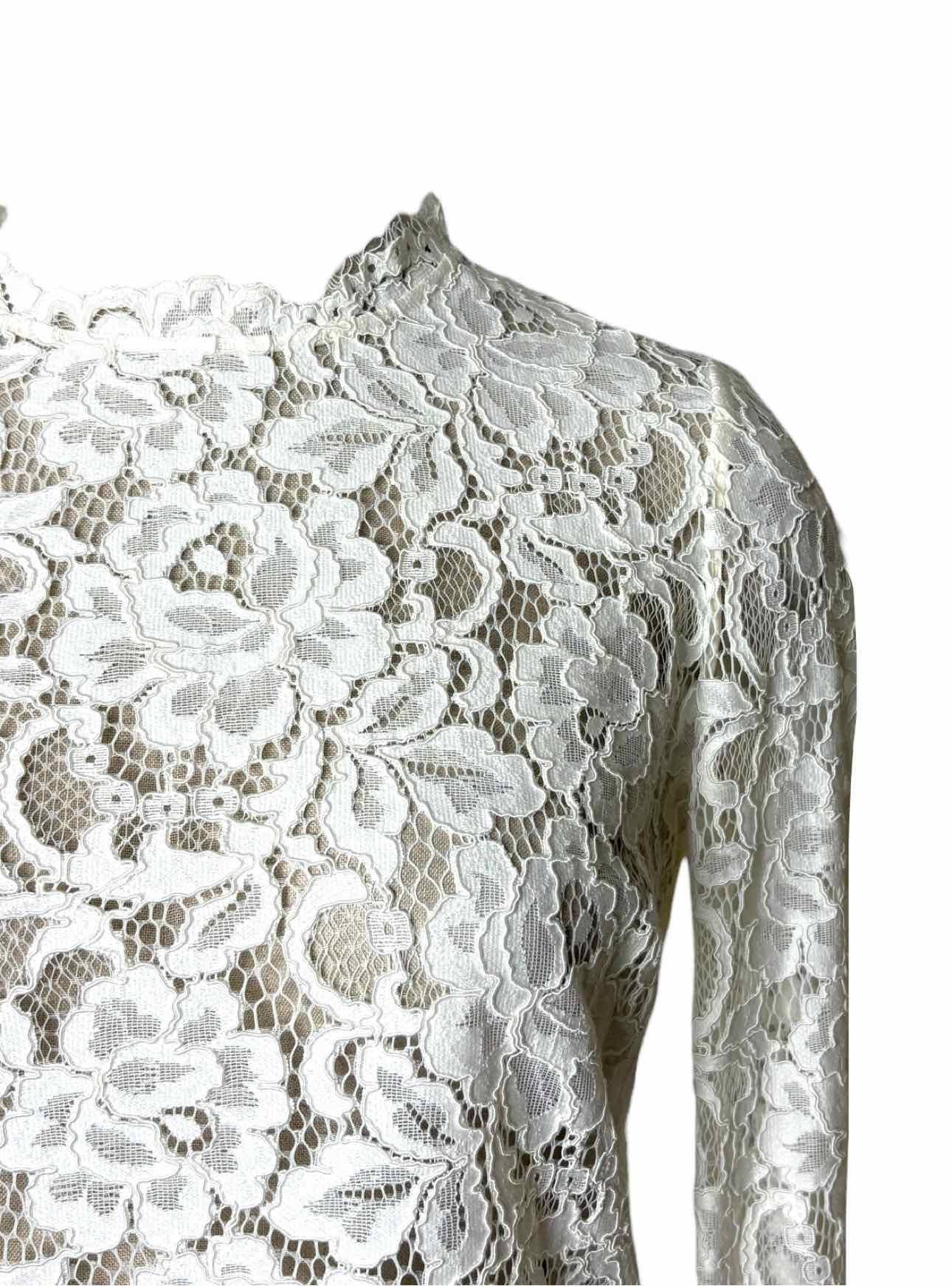 Saint Laurent Size 38 Lace Long Sleeve Tops - Image 3