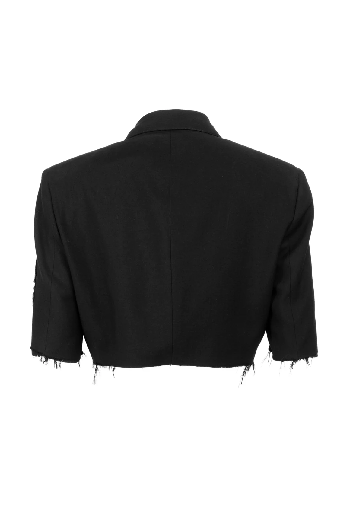 Saint Laurent Size 40 2016 Cropped Raw Edge Double Breasted Blazer - Image 2