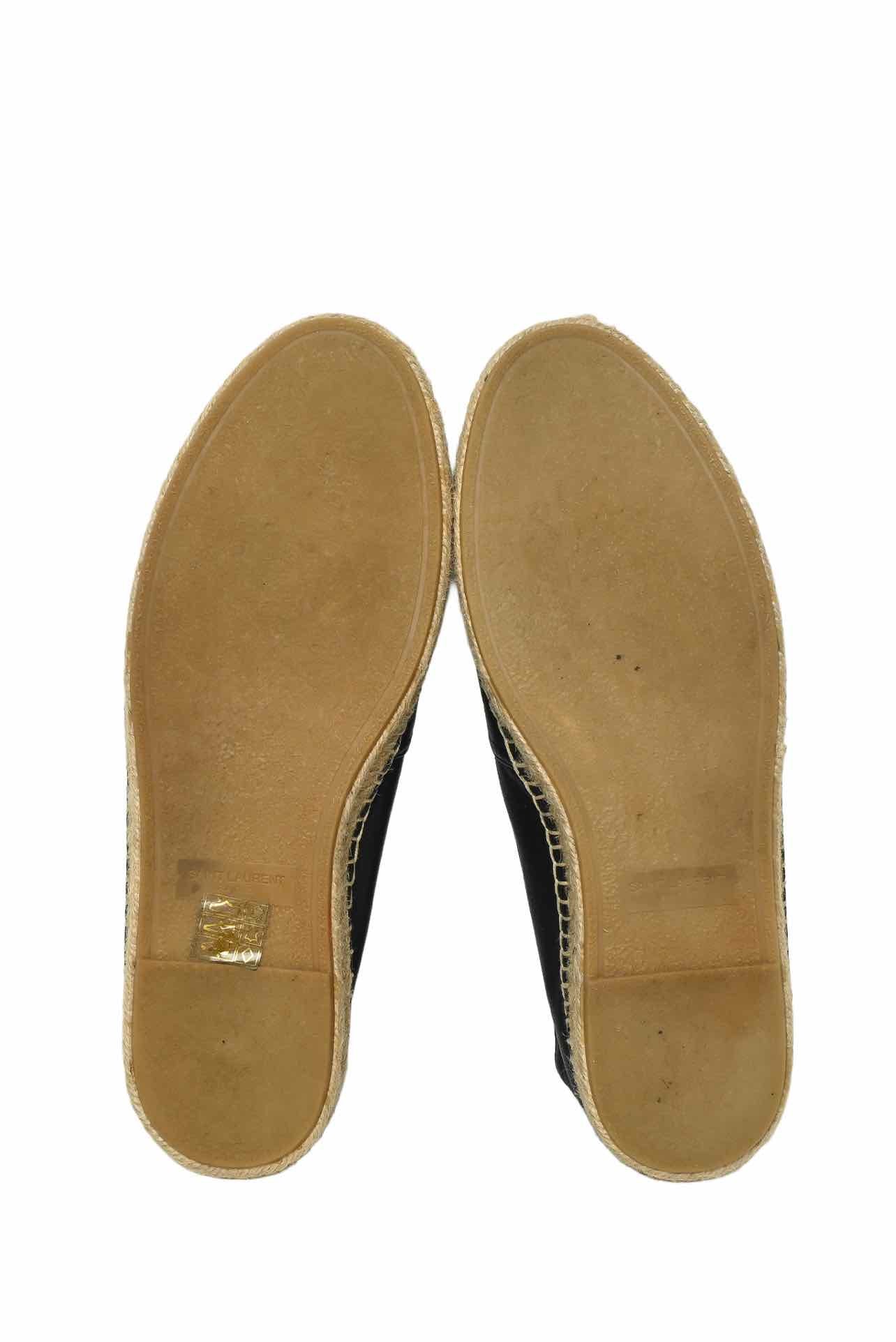 Saint Laurent Size 40.5 Leather Espadrilles - Image 8