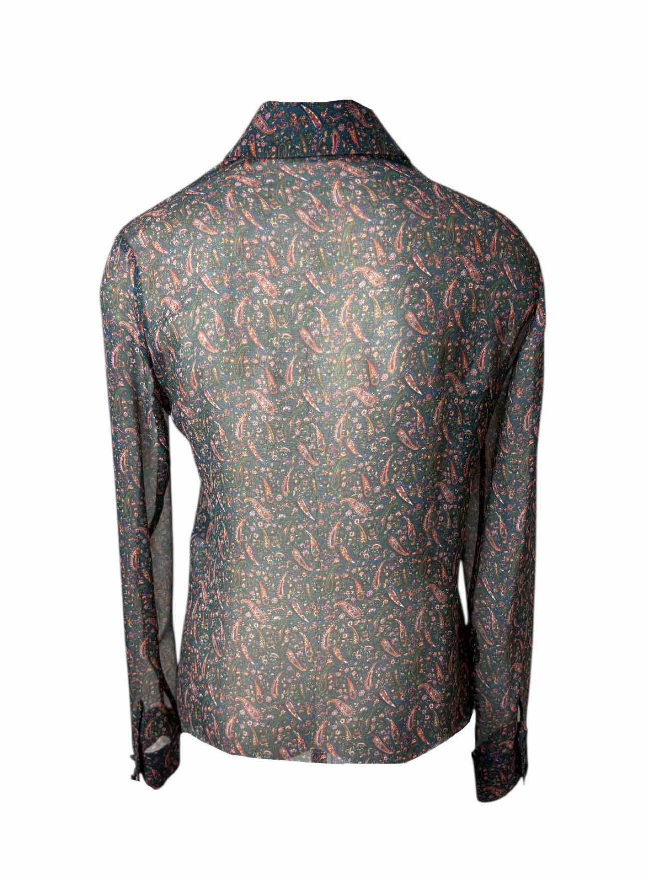 Saint Laurent Size 8 Silk Paisley Blouse - Image 2