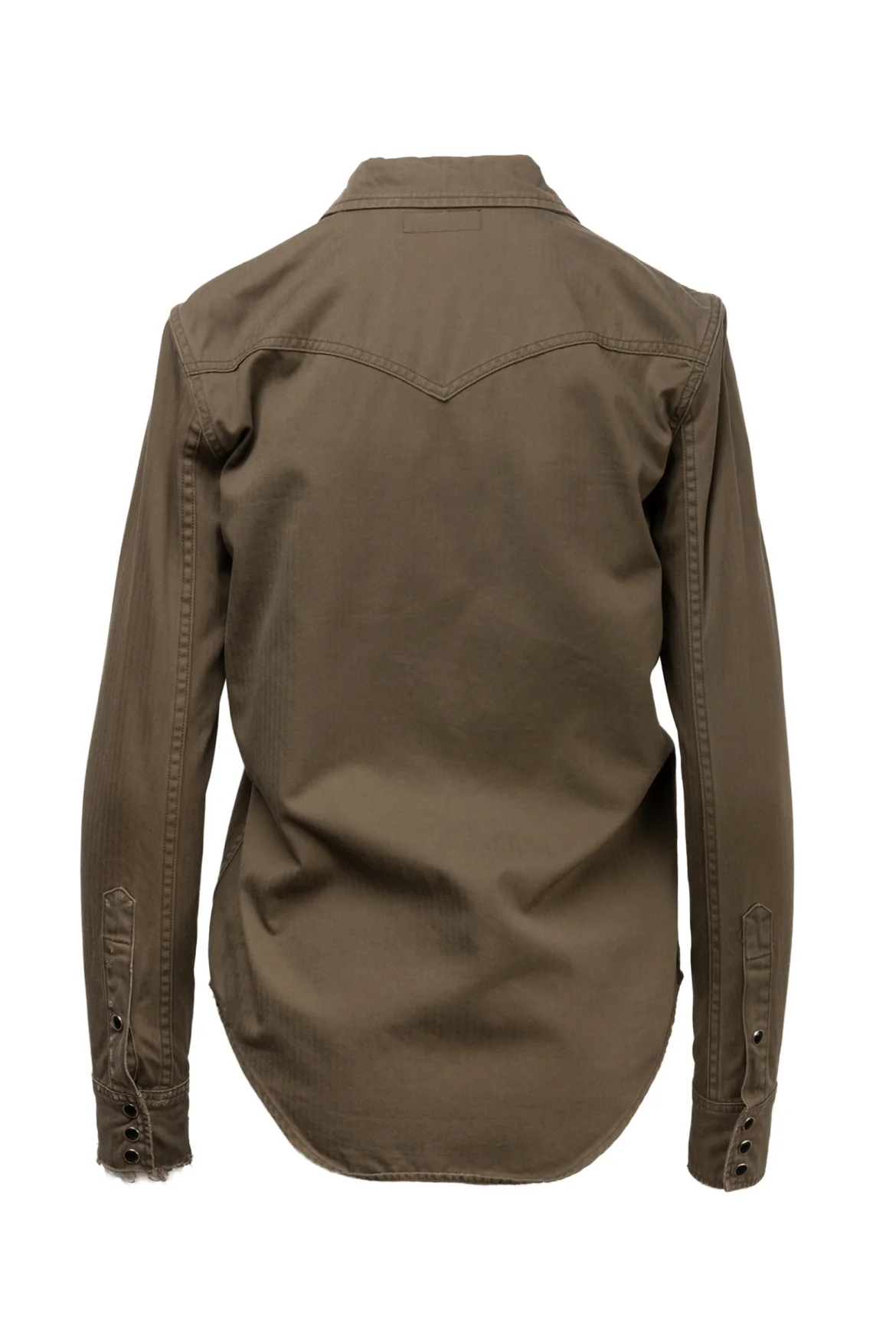 Saint Laurent Size M 2020 Distressed Snap Button Western Blouse - Image 2