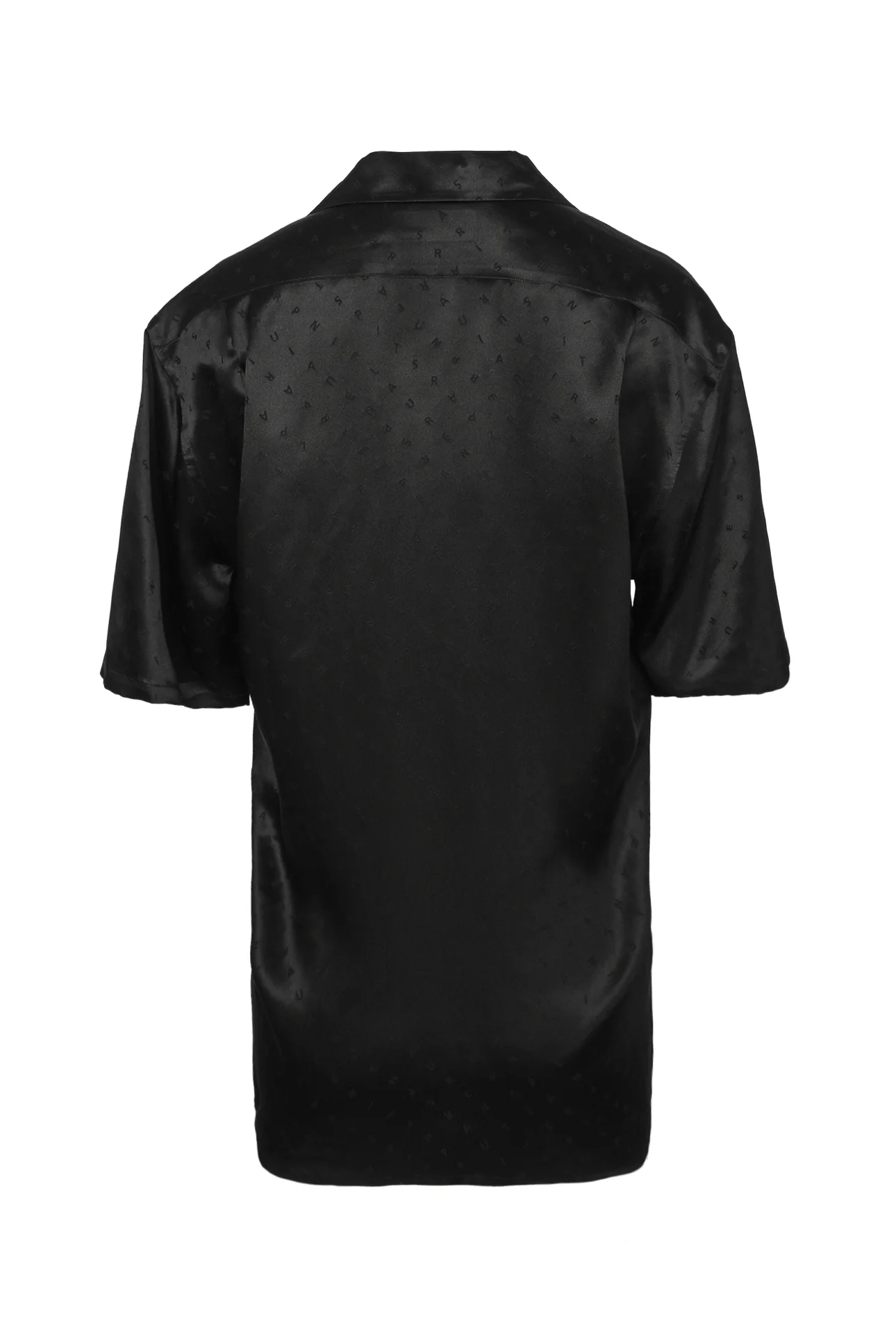 Saint Laurent Size M Men's 2021 Camp-Collar Silk Letters Shirt Short Sleeve - Image 2
