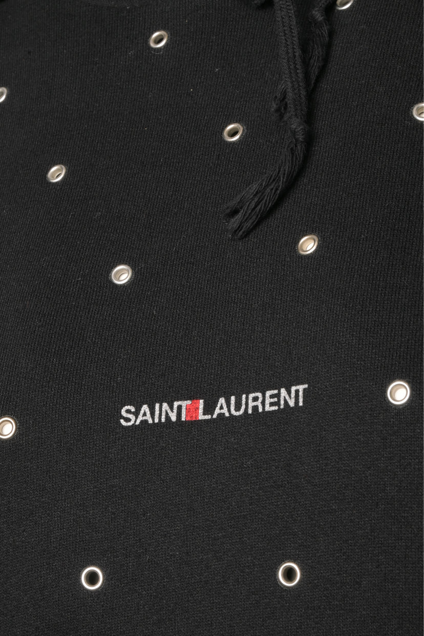 Saint Laurent Size M Rivet Studded Logo Hoodie - Image 4