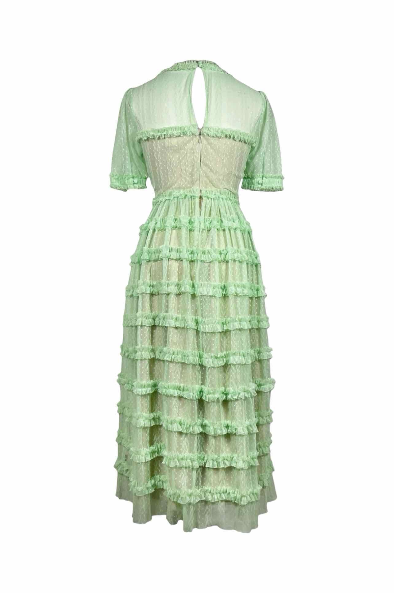 SALONI Size 2 Camille Bow-Embellished Tulle Midi Dress - Image 2