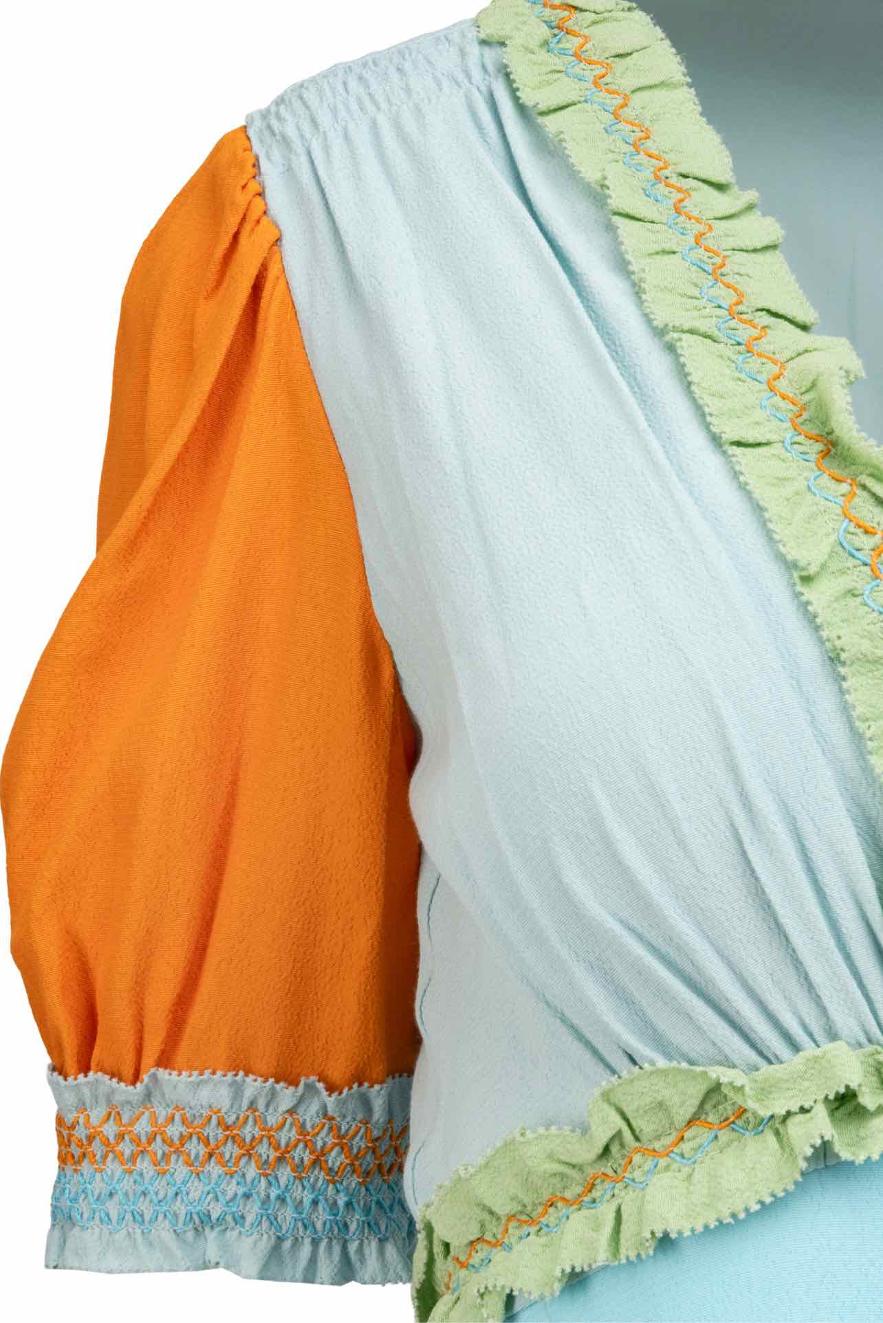 SALONI Size 2 Lea Colourblock Maxi Dress - Image 3