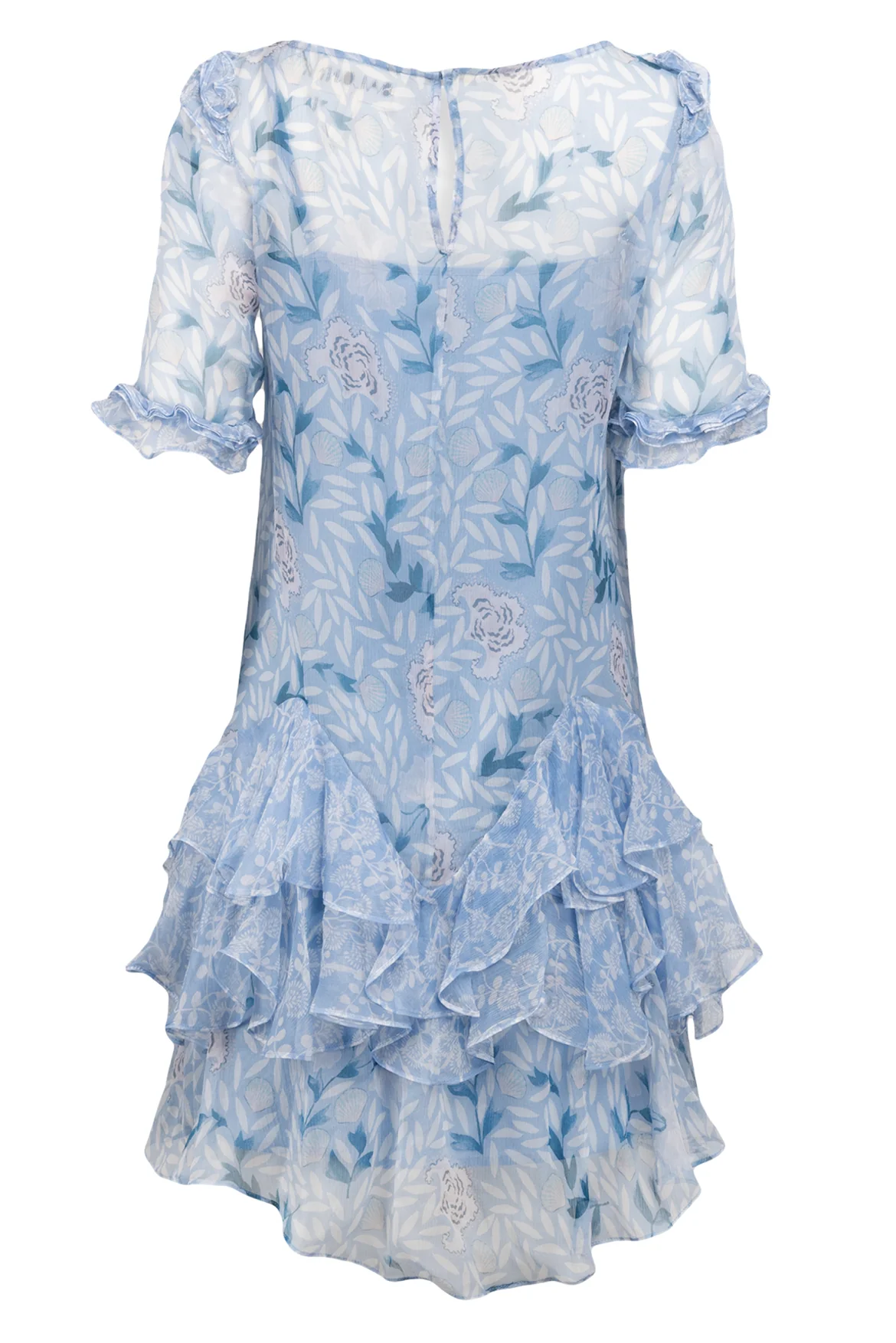 SALONI Size 2 Thea Ruffled Floral Silk Mini Dress - Image 2