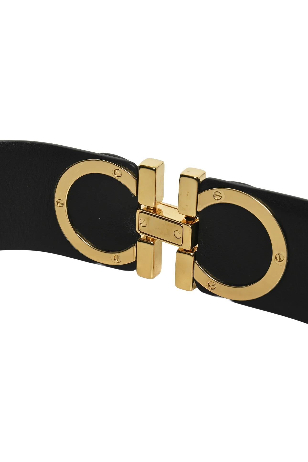 Salvatore Ferragamo Adjustable Gancini Buckle Wide Belt - Image 5