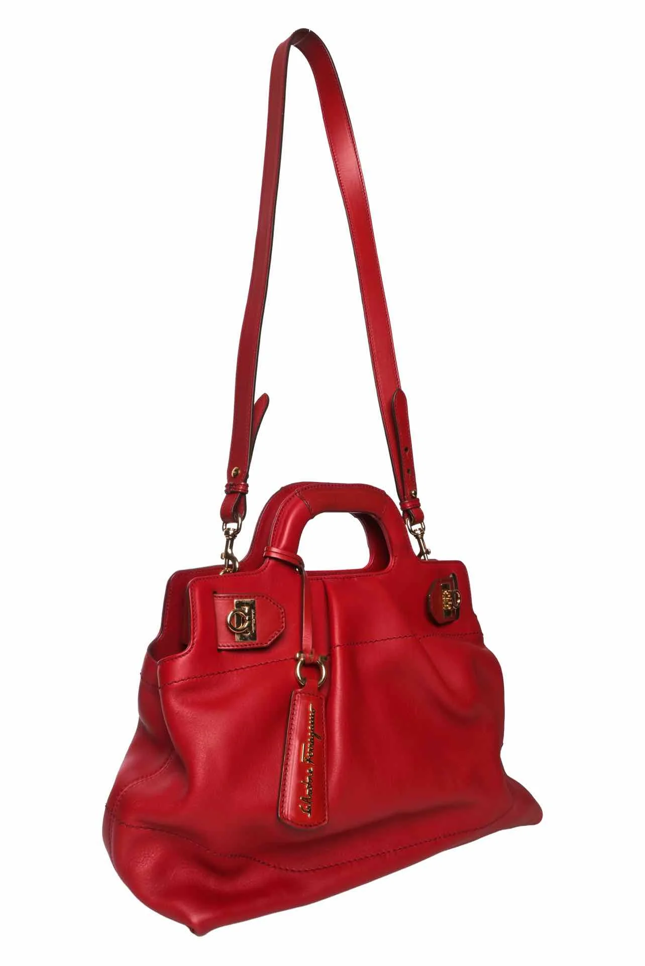 Salvatore Ferragamo Gancini Handle Tote - Image 6