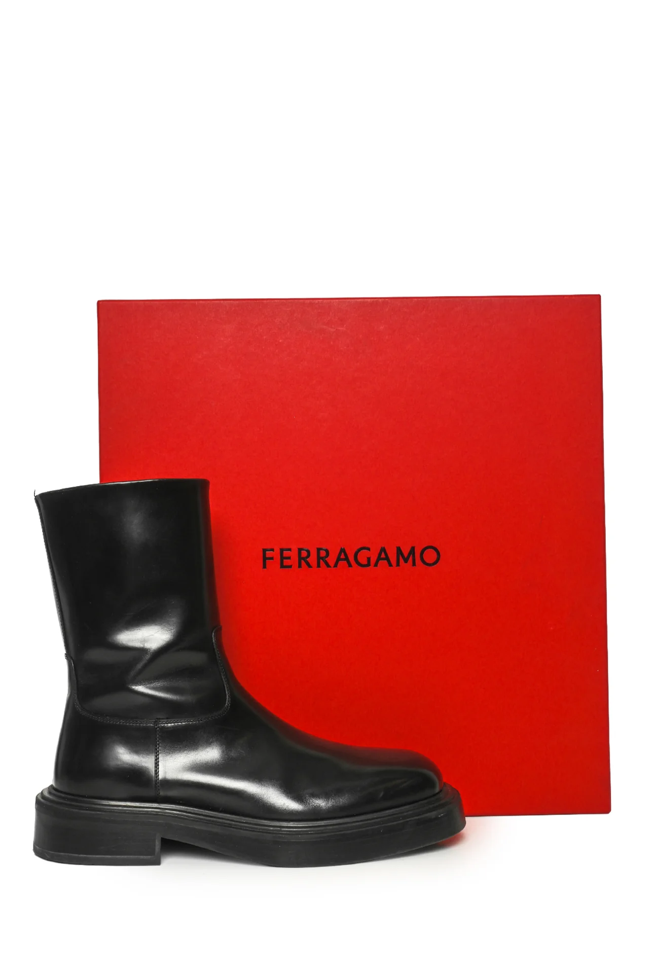 Salvatore Ferragamo Men's Size 7 Formia Leather Boots - Image 9