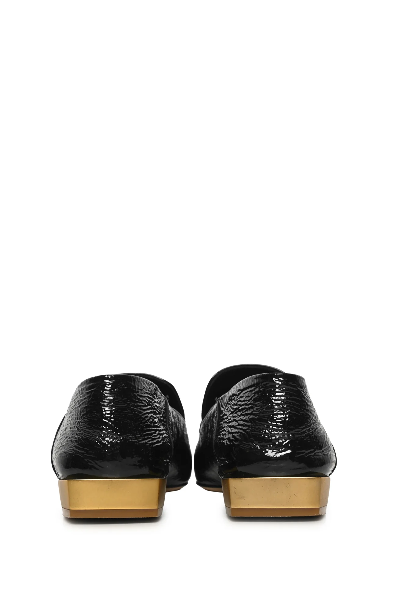 Salvatore Ferragamo Size 7 Lana Crinkle Patent Flats - Image 4