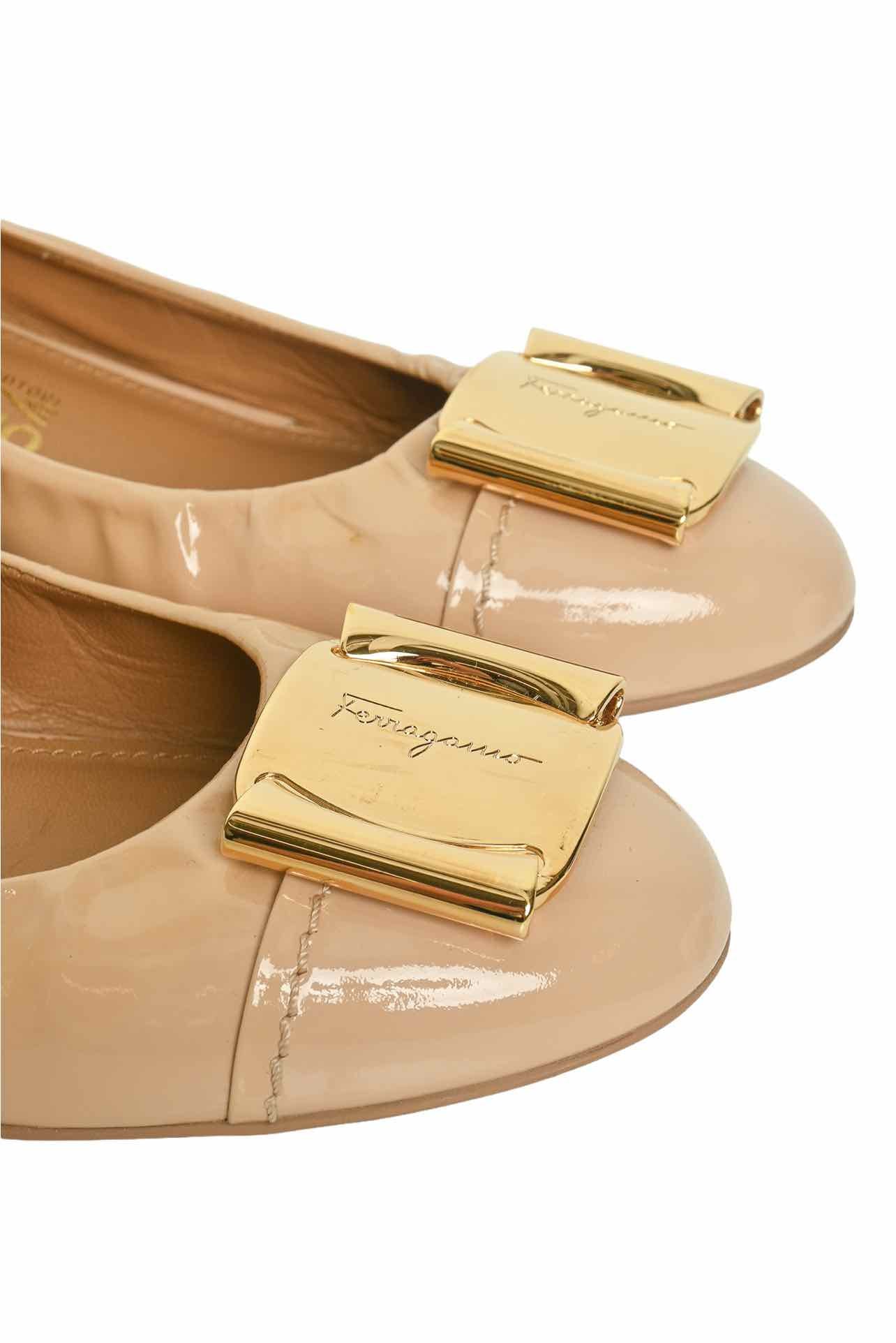 Salvatore Ferragamo Size 7 Patent Leather Ballet Flats - Image 5