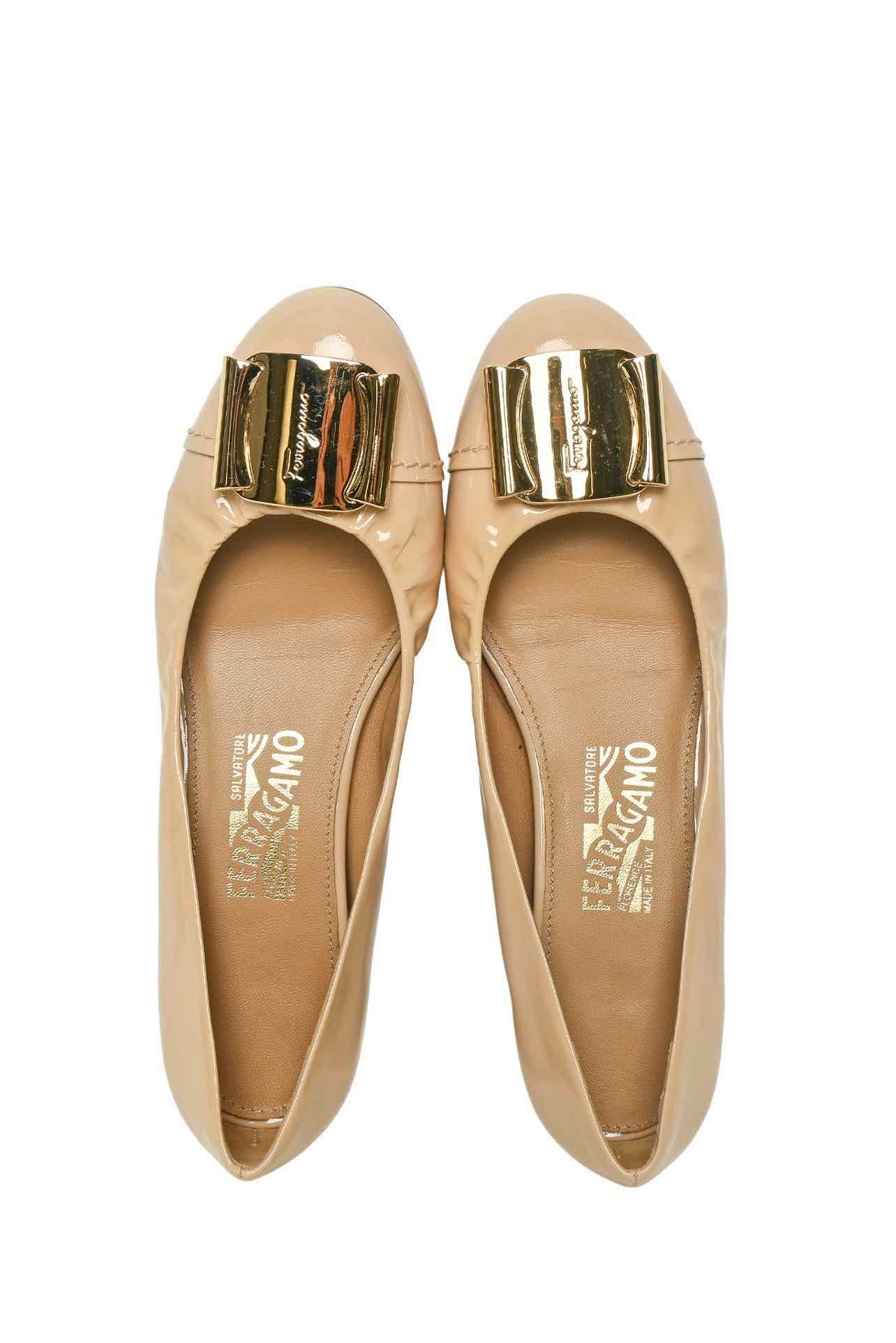 Salvatore Ferragamo Size 7 Patent Leather Ballet Flats - Image 6