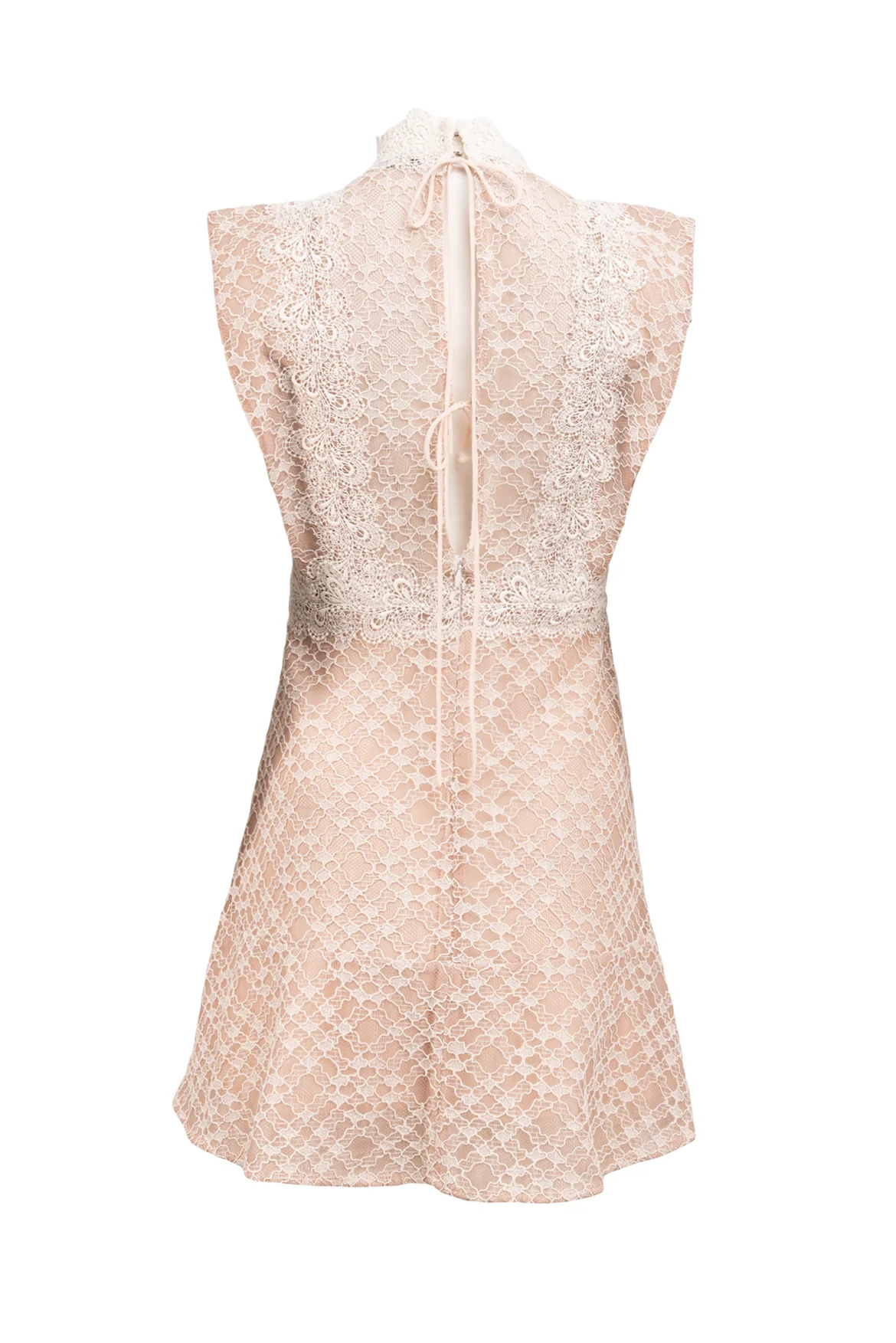 Sandro Size 1 High Neck Lace Dress - Image 2