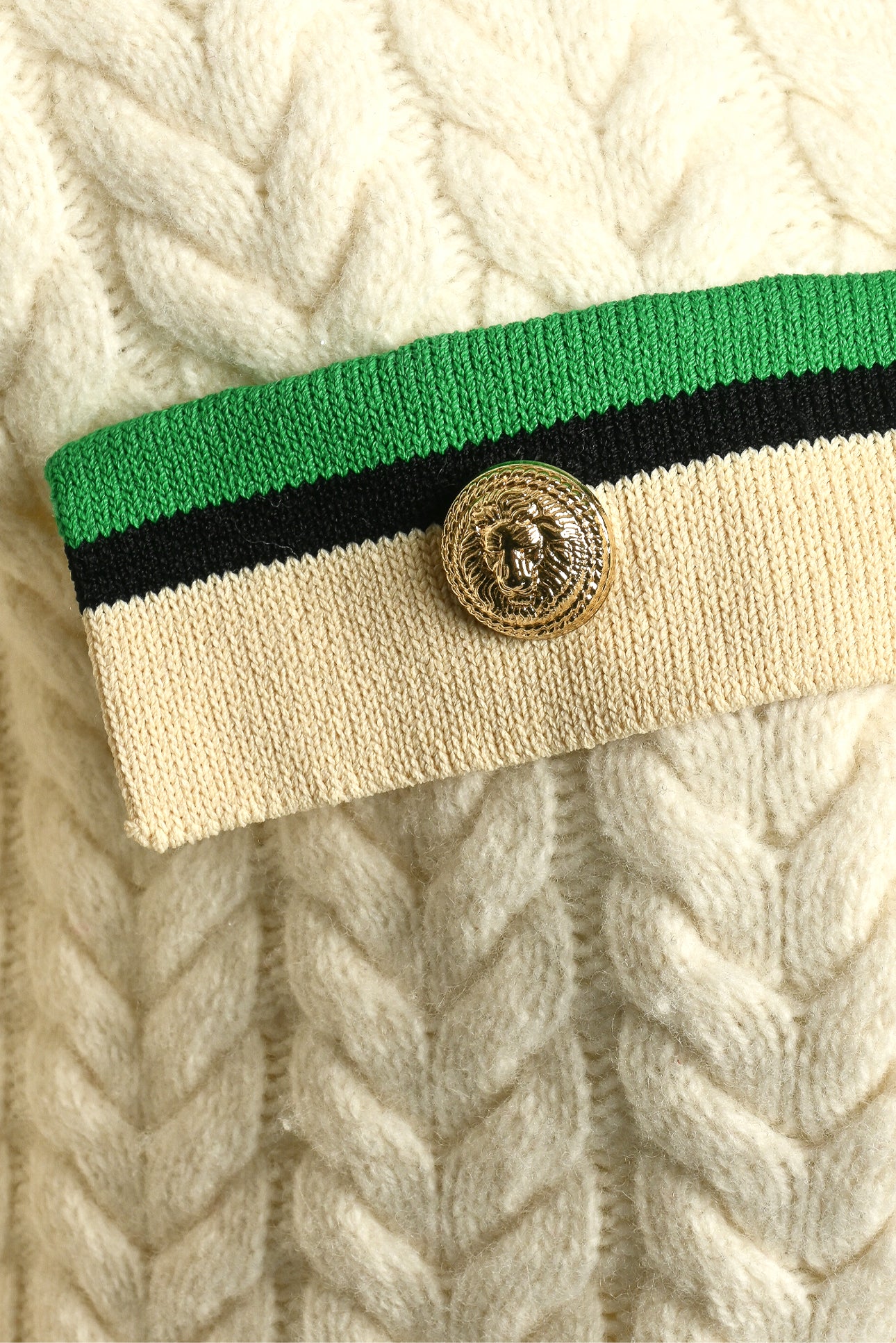 Sandro Size 1 Idriss Colorblock Cableknit Cardigan - Image 3