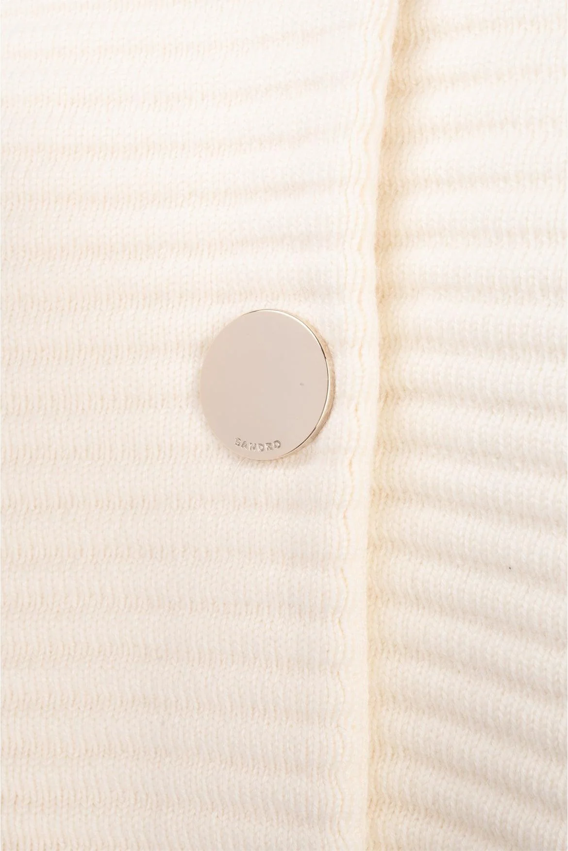 Sandro Size 2 Cropped Ribbed Knit Jacket - Image 3