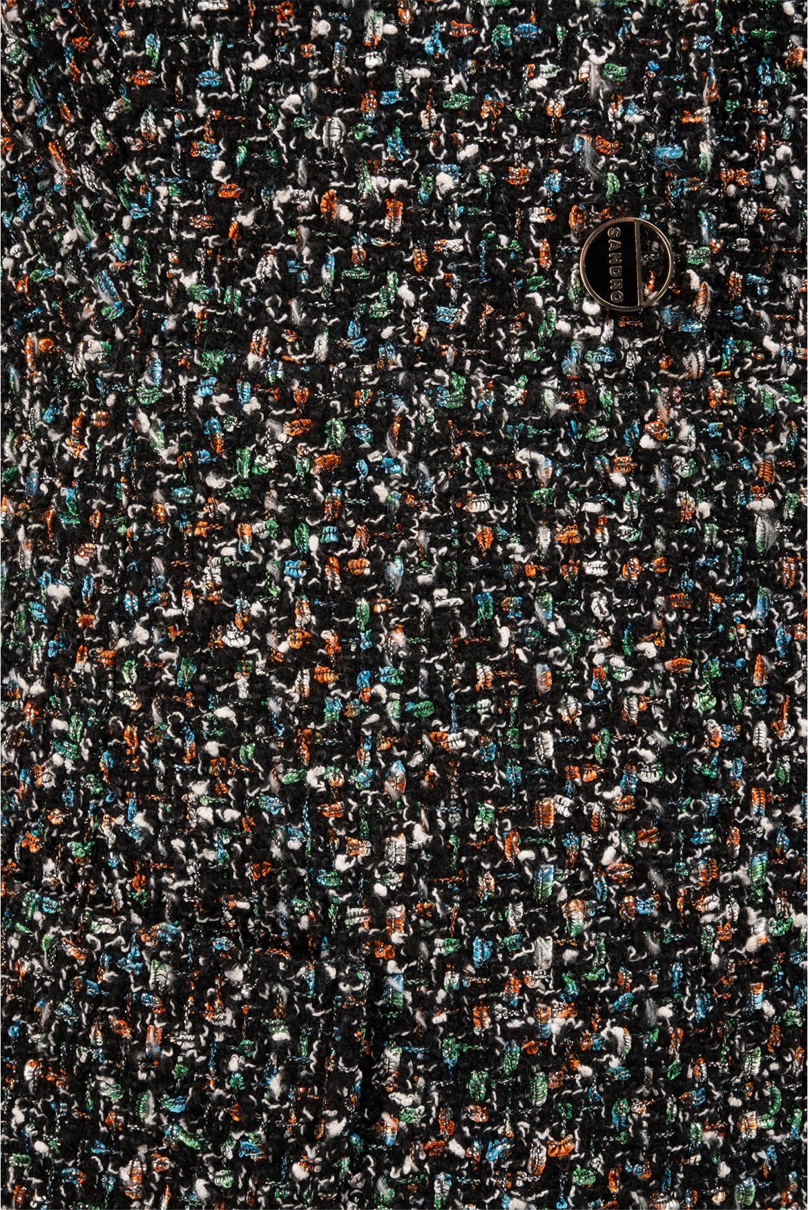 Sandro Size 2 Metallic Tweed Mini Dress - Image 3