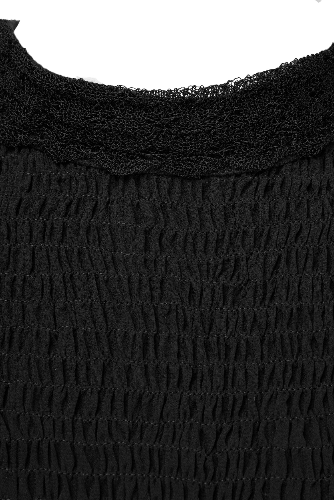 Sandro Size 3 Ruched & Lace Trim Mini Dress - Image 3