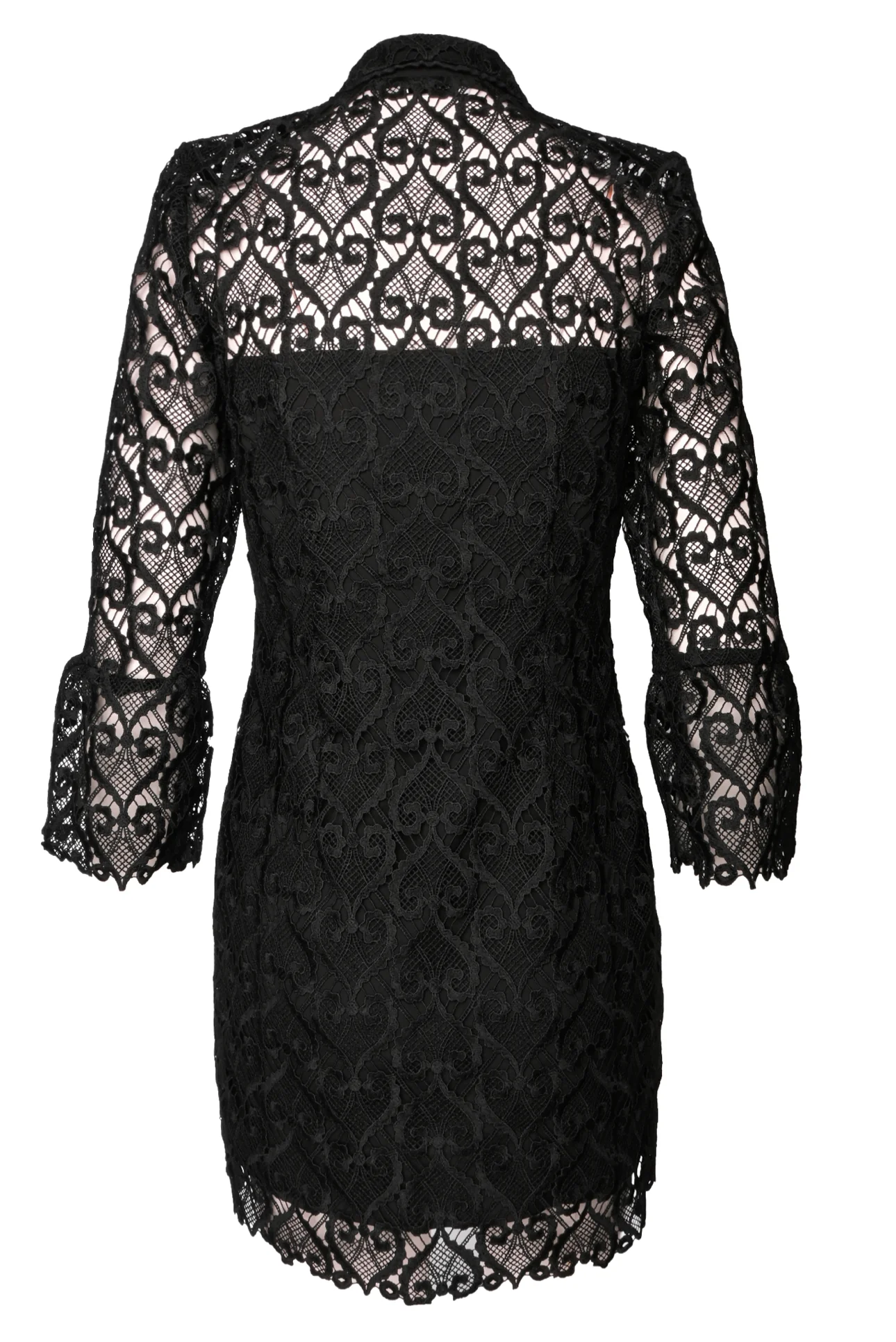Sandro Size 34 Sylvia Collared Lace Shirt Dress - Image 2