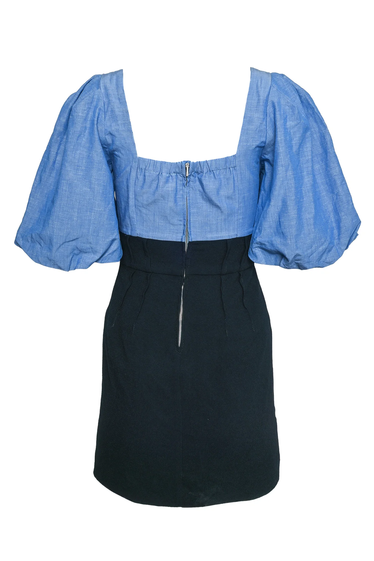 Sandro Size 36 May Chambray Crepe Mini Dress - Image 2