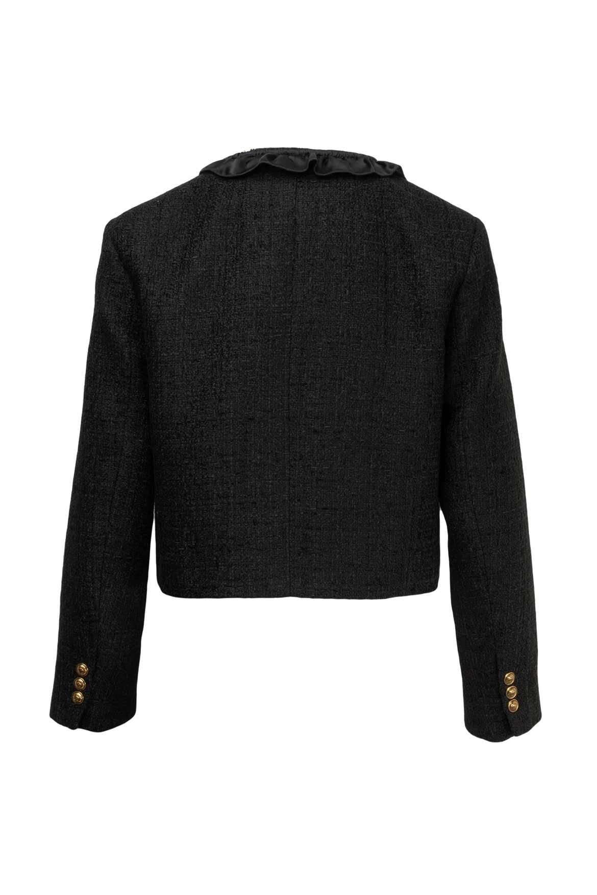 Sandro Size 38 Ruffle Tweed Jacket - Image 2